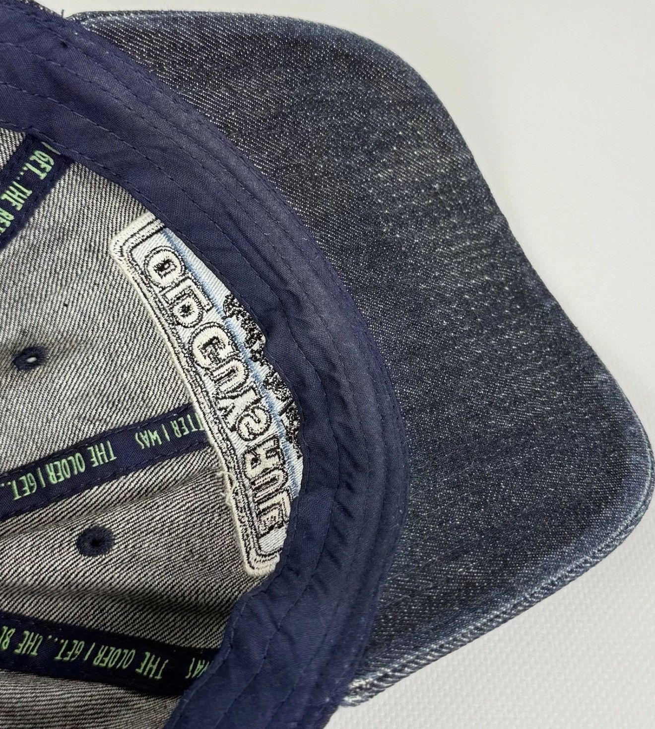 Vintage Old Guys Rule Rear View Cap Hat Denim Blue Top Embroidered Size ONE SIZE - 9 Thumbnail