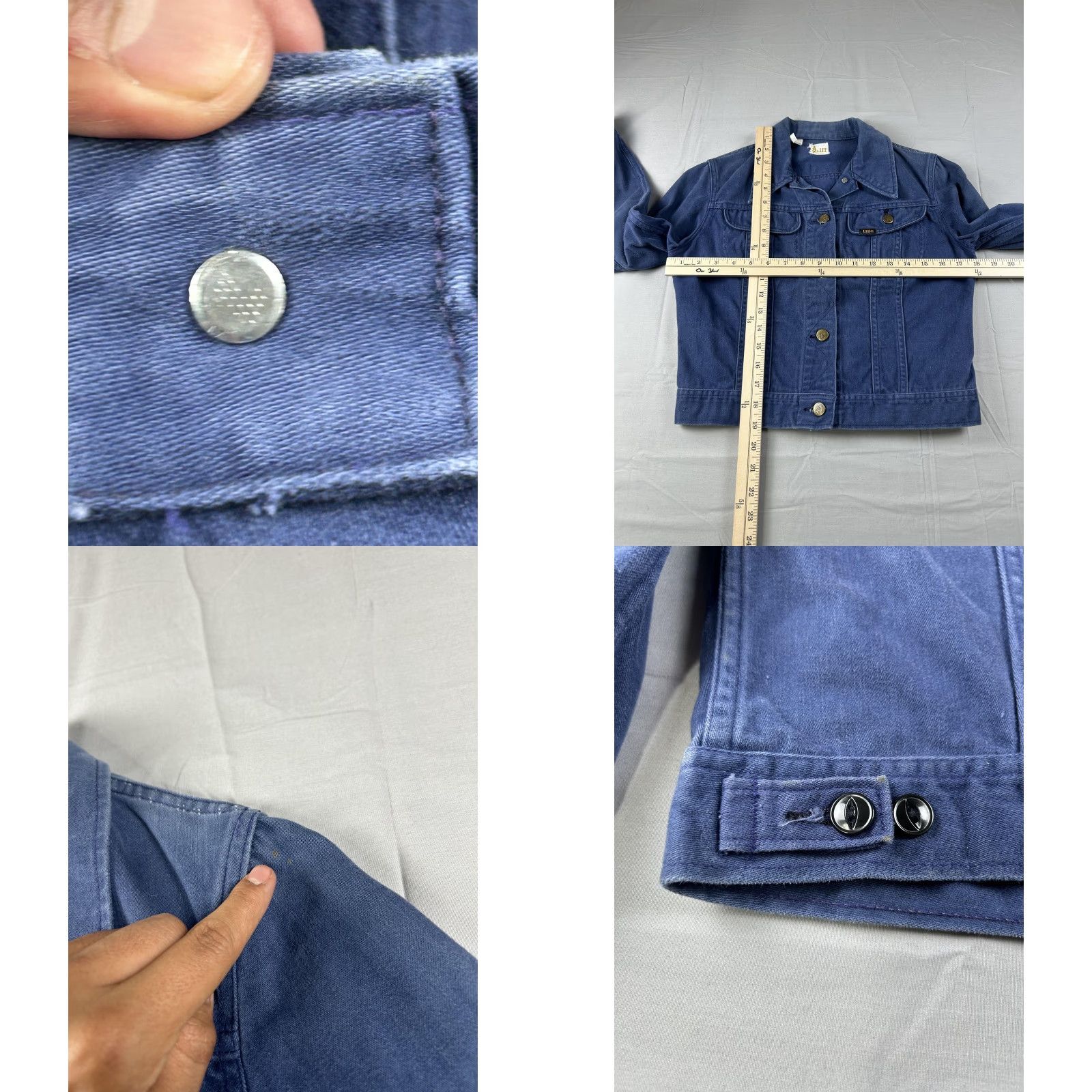 Lee VINTAGE Lee Jacket Womens M Blue Denim Western Trucker Short Button Front Casual 60s 70s Mens? Womens Size M / US 6-8 / IT 42-44 - 8 Thumbnail