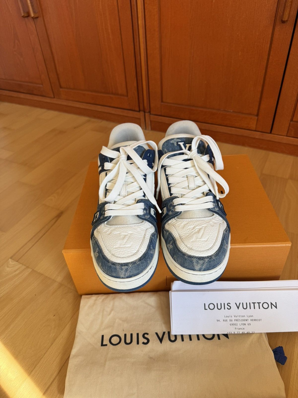 Louis Vuitton Louis Vuitton LV Trainer Blue Denim Size US 8.5 / EU 41-42 - 7 Thumbnail