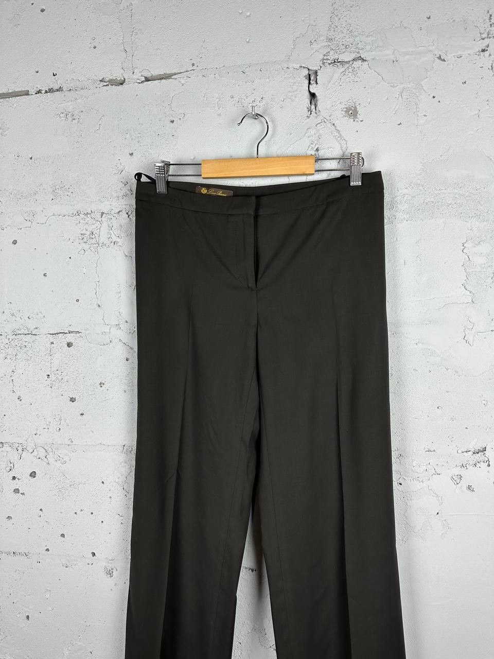 Loro Piana LORO PIANA Wool Women Wide Casual Trousers Size 28" / US 6 / IT 42 - 3 Thumbnail