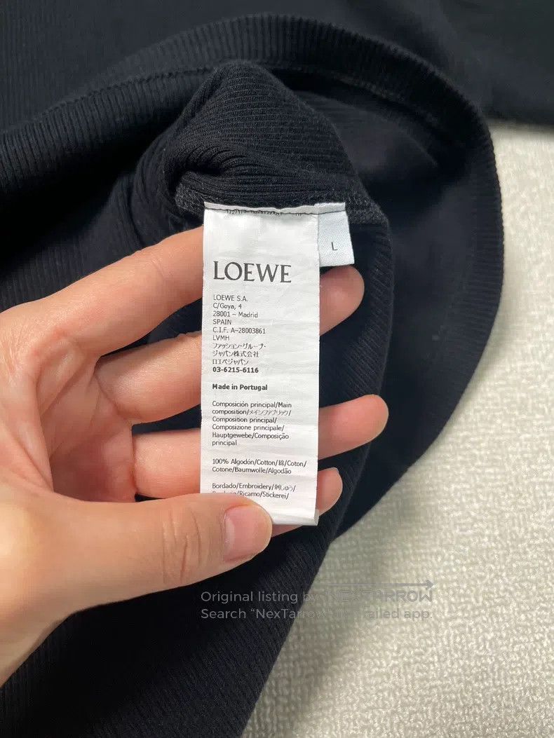 Loewe Loewe Solid Color Loose Round Neck Long Sleeve T-Shirt Size US L / EU 52-54 / 3 - 4 Thumbnail