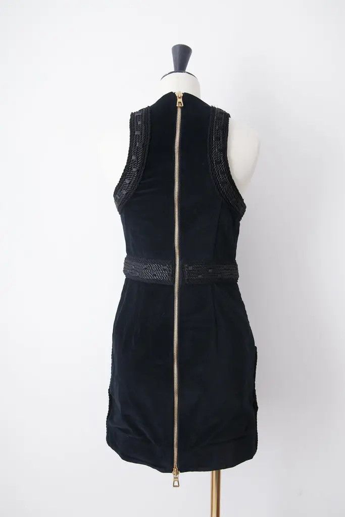 Balmain Black velvet dress Size S / US 4 / IT 40 - 5 Thumbnail