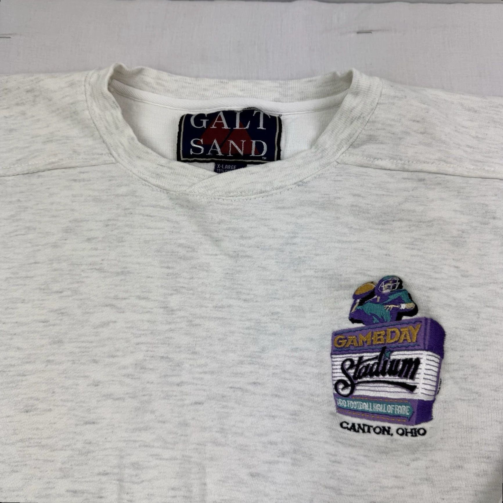 Vintage VINTAGE Galt Sand Pro Football Hall Of Fame Sweatshirt Adult XL Gray 90s Game Day Mens Size US XL / EU 56 / 4 - 3 Thumbnail