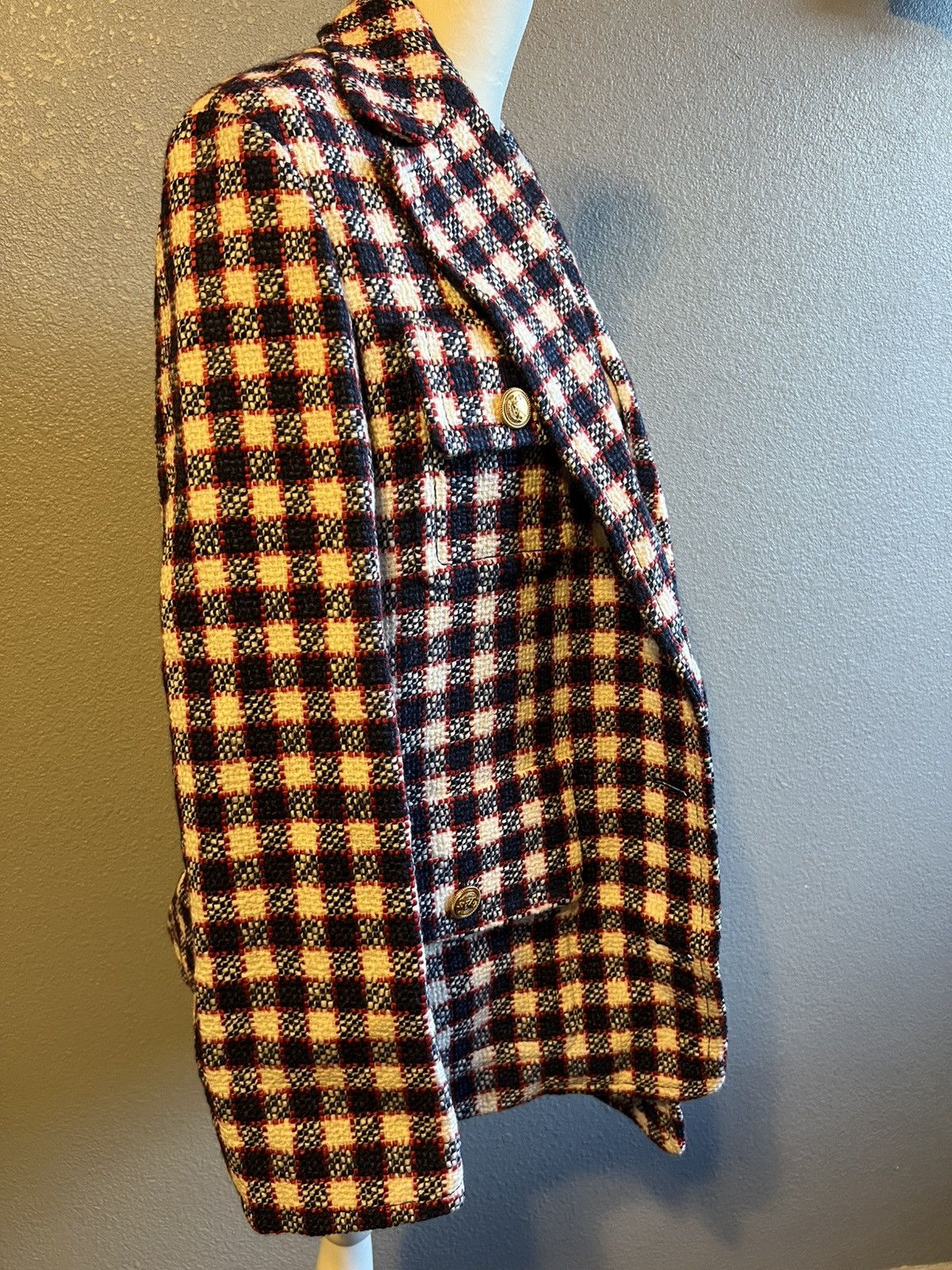 Gucci Gucci Red/White/Blue Plaid Oversized Jacket Size S / US 4 / IT 40 - 2 Thumbnail