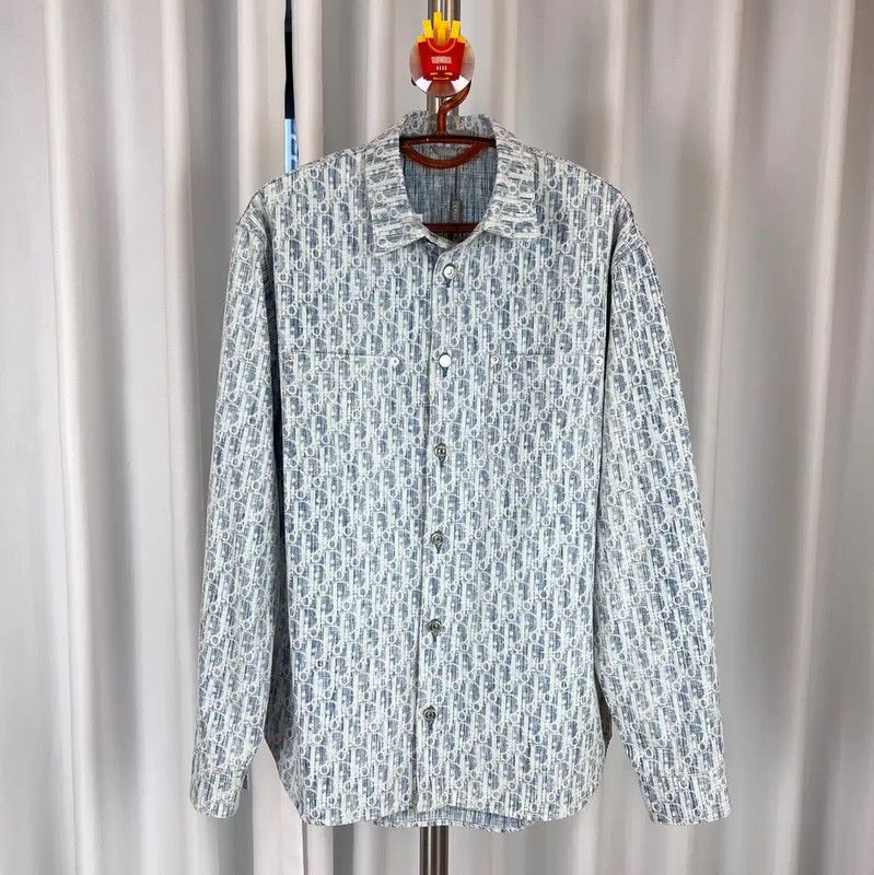 Dior Dior Light Blue Cotton Women's Shirt 0089 Size L / US 10 / IT 46 - 1 Thumbnail