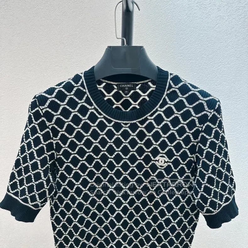 Chanel Chanel Xiaoxiang diamond-shaped knitted thin round-neck sl Size S / US 4 / IT 40 - 4 Thumbnail