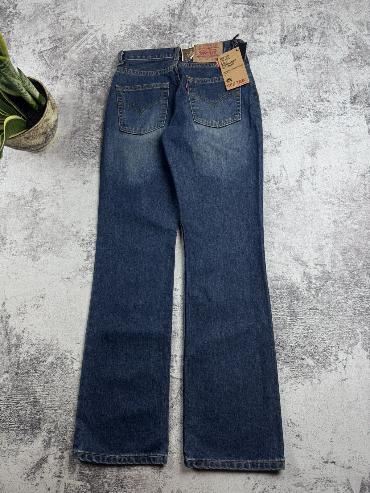 Levi's Levi’s 575 NEW W28 L32 Standard Fit Red Tab Blue Button Fly Denim Jeans Trousers Size 28" / US 6 / IT 42 - 4 Thumbnail