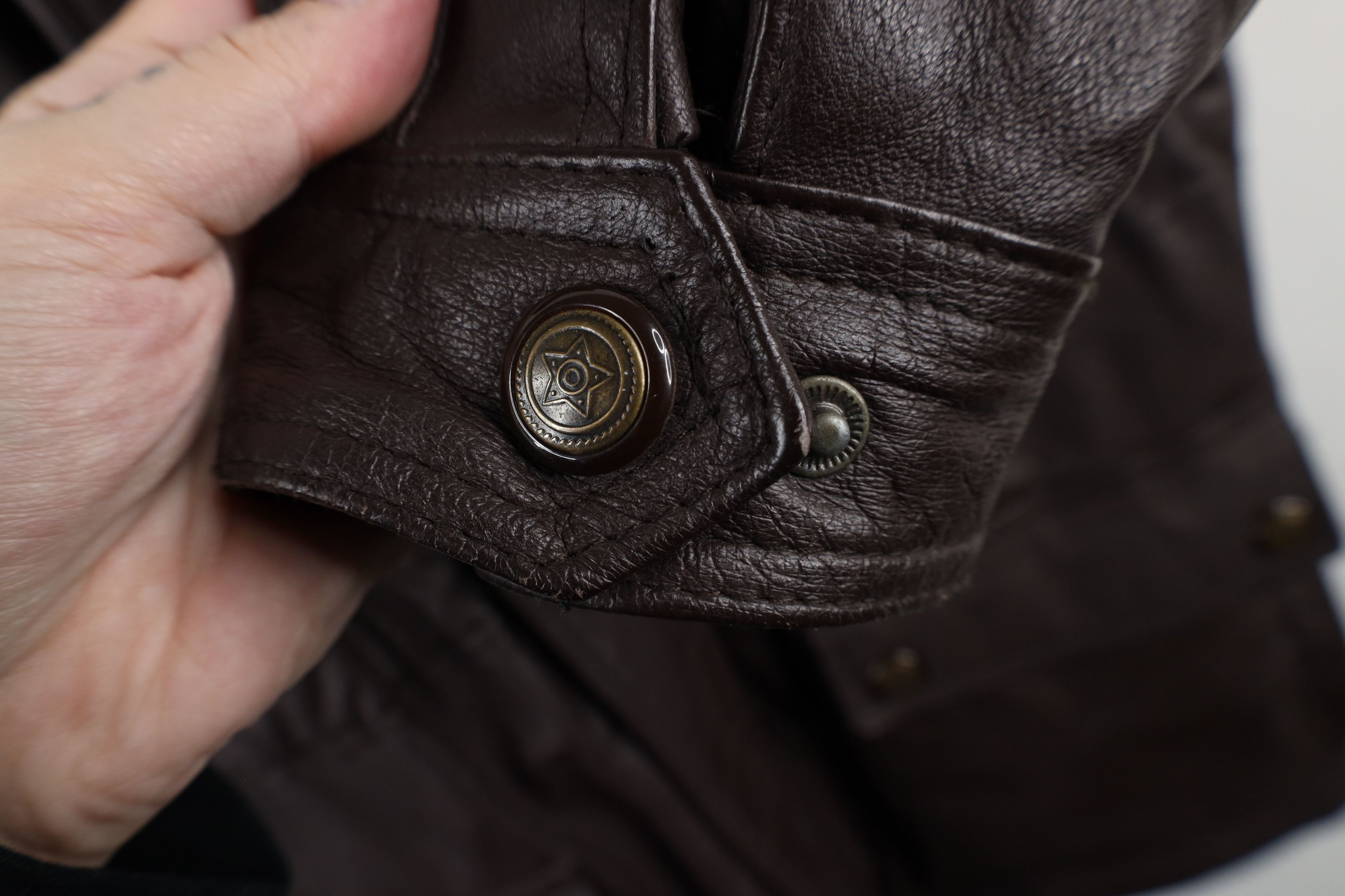 Vintage Vintage 90s Streetwear Leather Hooded Chore Barn Jacket Size US M / EU 48-50 / 2 - 9 Thumbnail
