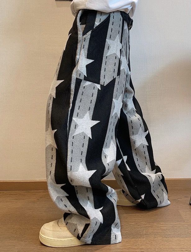Japanese Brand × Vintage Avant garde fashion retro outdoor star baggy pants Size US 30 / EU 46 - 4 Thumbnail