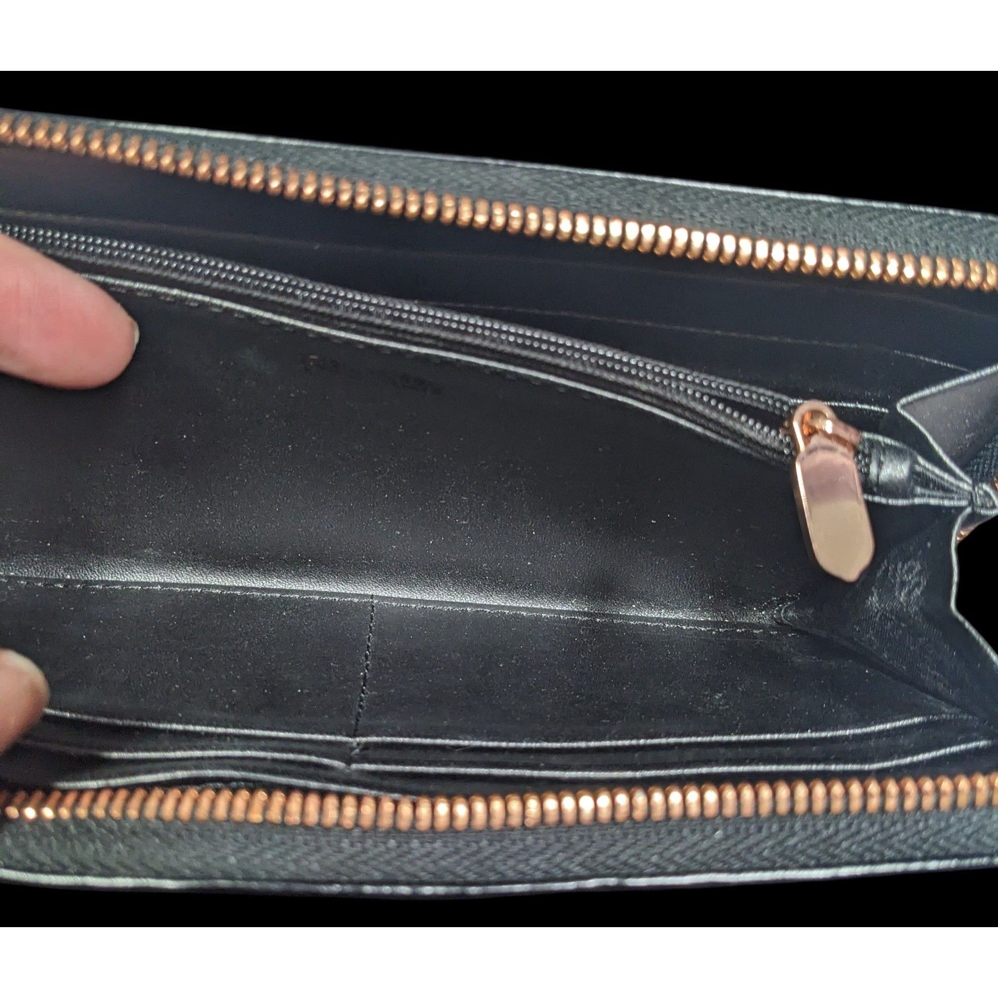 Other Folli Follie Black Leather Zip Wallet With Rose Gold Tone Ac Size ONE SIZE - 3 Thumbnail