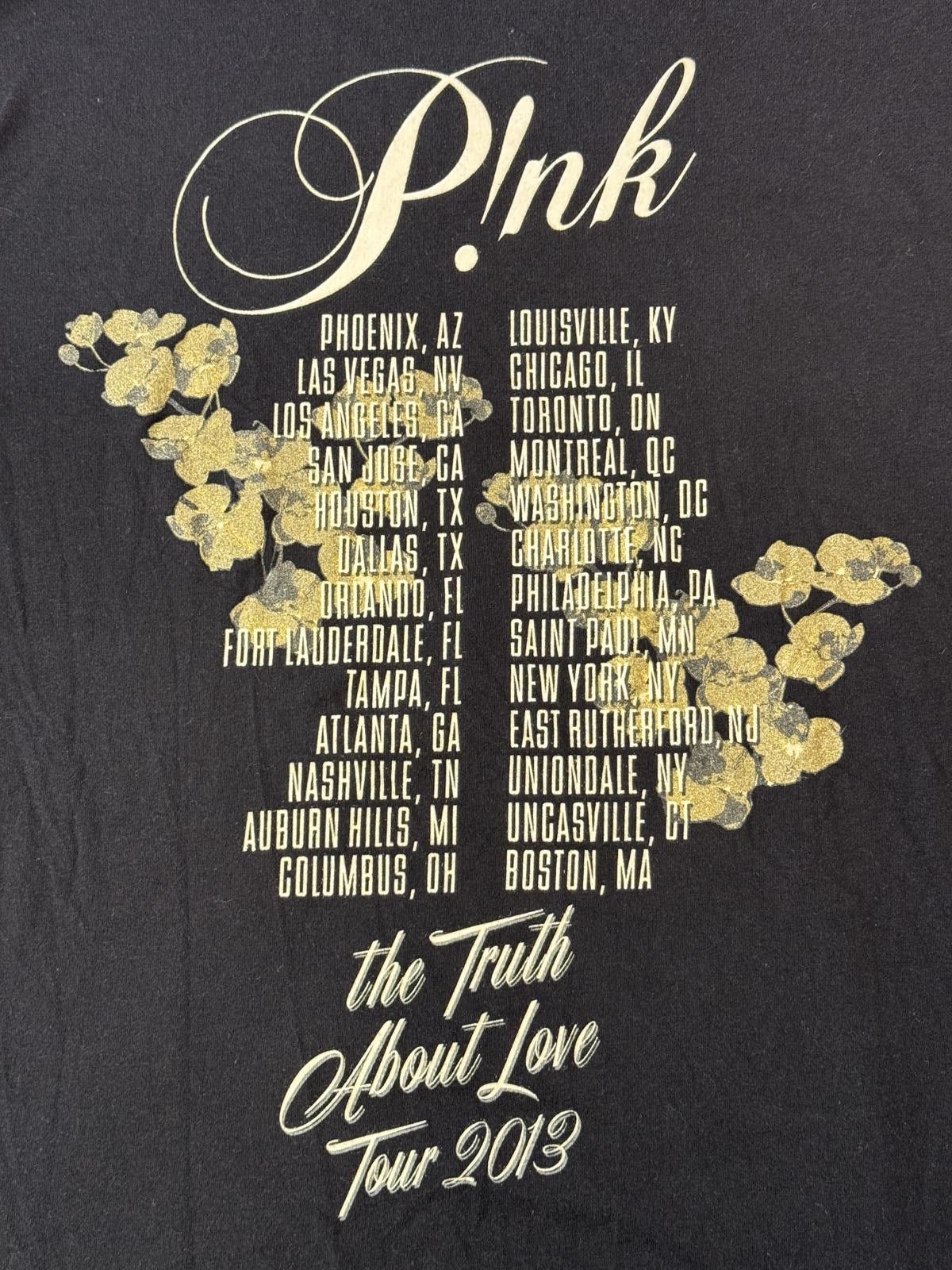 Designer Pink Singer T-shirt Tour Truth About Love Tour - M Size US M / EU 48-50 / 2 - 5 Thumbnail