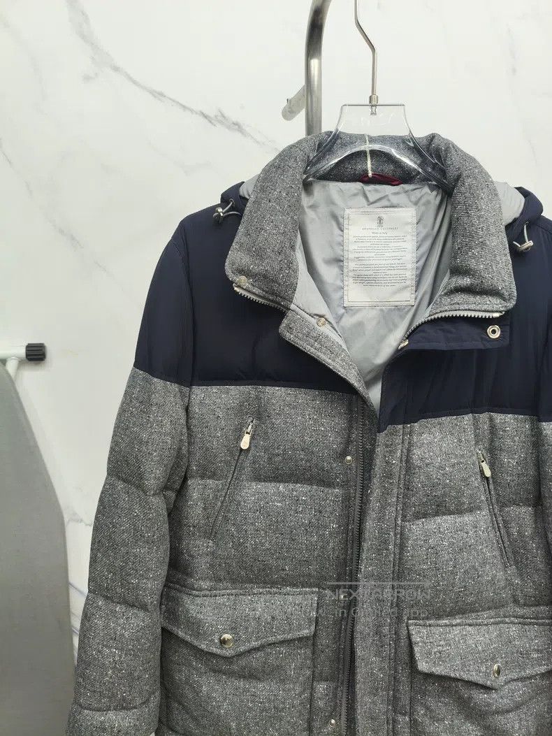 Brunello Cucinelli Brunello Cucinelli Autumn/Winter Wool Cashmere Down Jacket Size US M / EU 48-50 / 2 - 2 Thumbnail