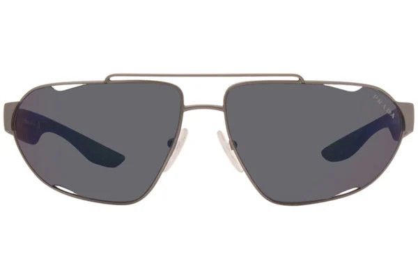 Prada Prada SPS 56U DG1-387 Gunmetal/Blue Lens Mirrored Sunglasses Size ONE SIZE - 1 Thumbnail