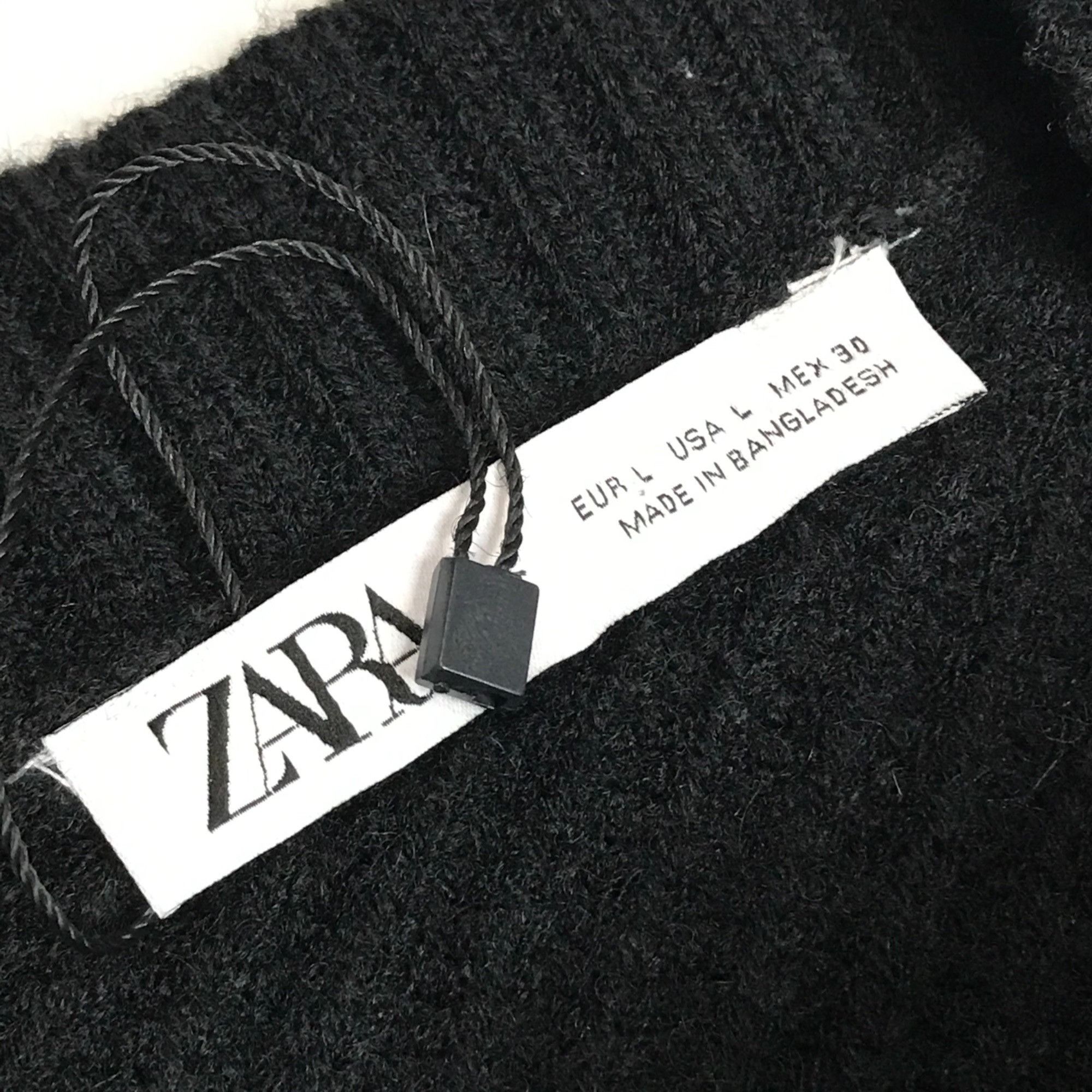 Zara Zara Black V-Neck Cropped Cardigan Sweater Women's Large Rib Size L / US 10 / IT 46 - 4 Thumbnail