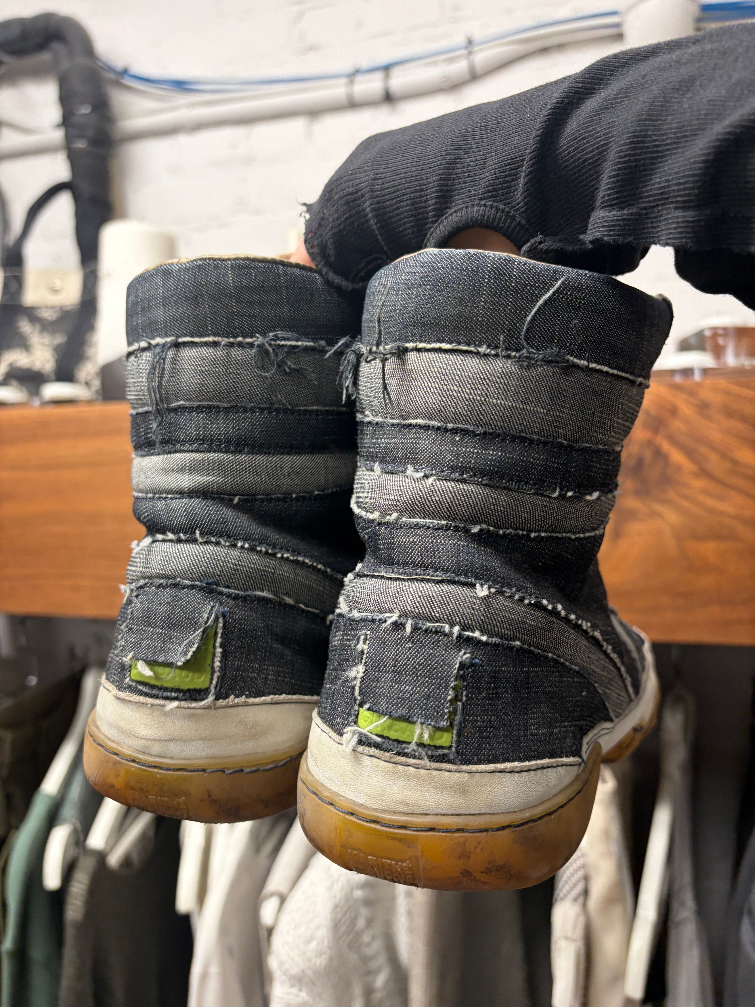Marithe + Francois Girbaud 2000s Marithe Francois Girbaud Raw Denim High Top Sneakers Size US 9 / EU 42 - 4 Thumbnail