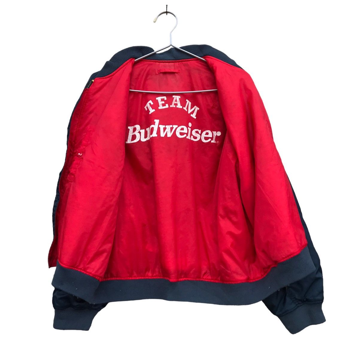 Budweiser × Vintage Vintage Budweiser Team Reversible Bomber Jacket Big Logo Size US L / EU 52-54 / 3 - 6 Thumbnail