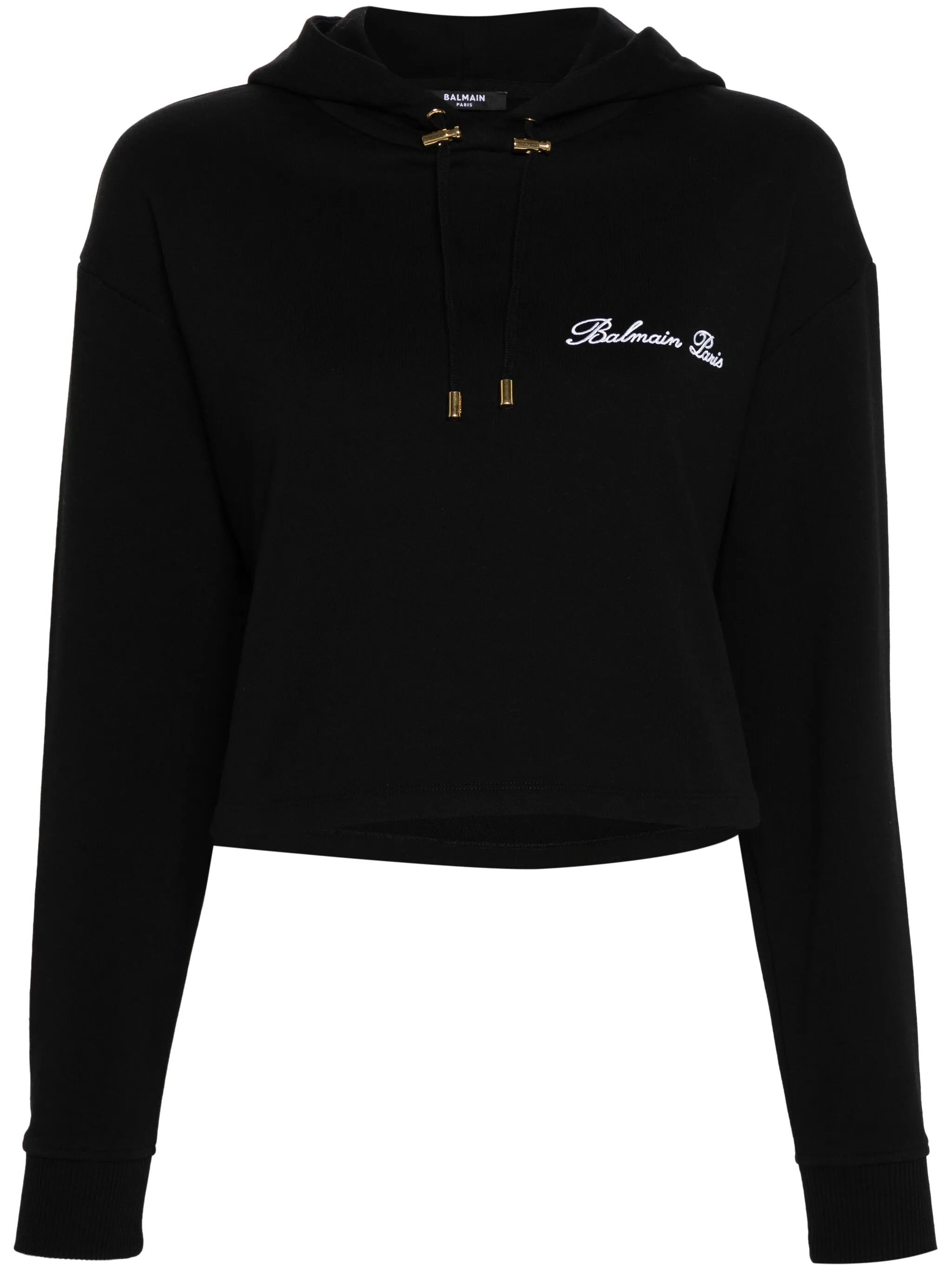 Balmain o1y0625 Logo Hoodie in Black Size S / US 4 / IT 40 - 1 Thumbnail