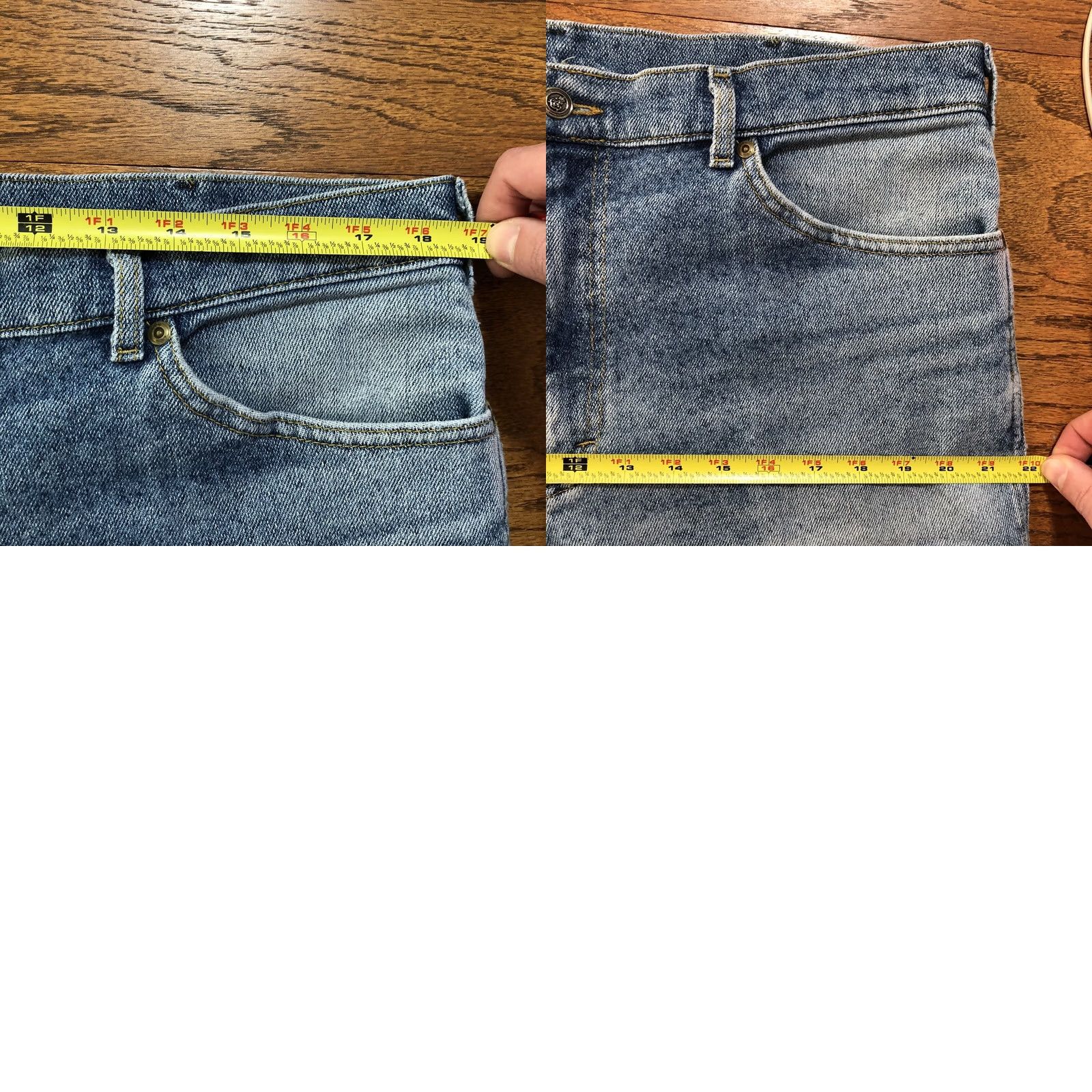 Lee VINTAGE Lee Denim Jeans Mens 37x33 High Rise Straight Western Cowboy 5-Pocket Blue Denim USA 80s 90s Mens Size US 37 - 10 Thumbnail