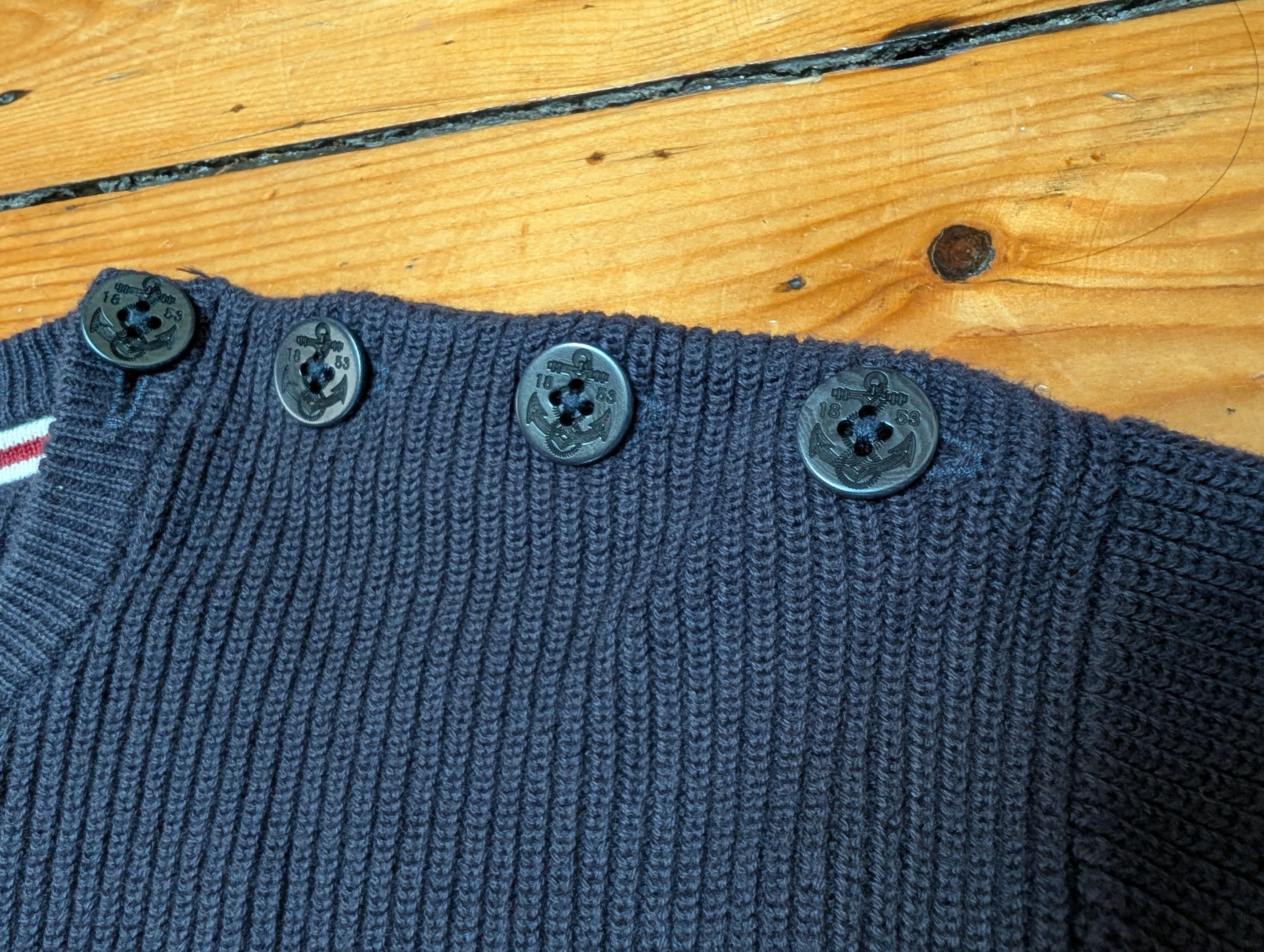 Aigle Aigle Classic Breton Stripe Organic Cotton Sweater Size US L / EU 52-54 / 3 - 3 Thumbnail