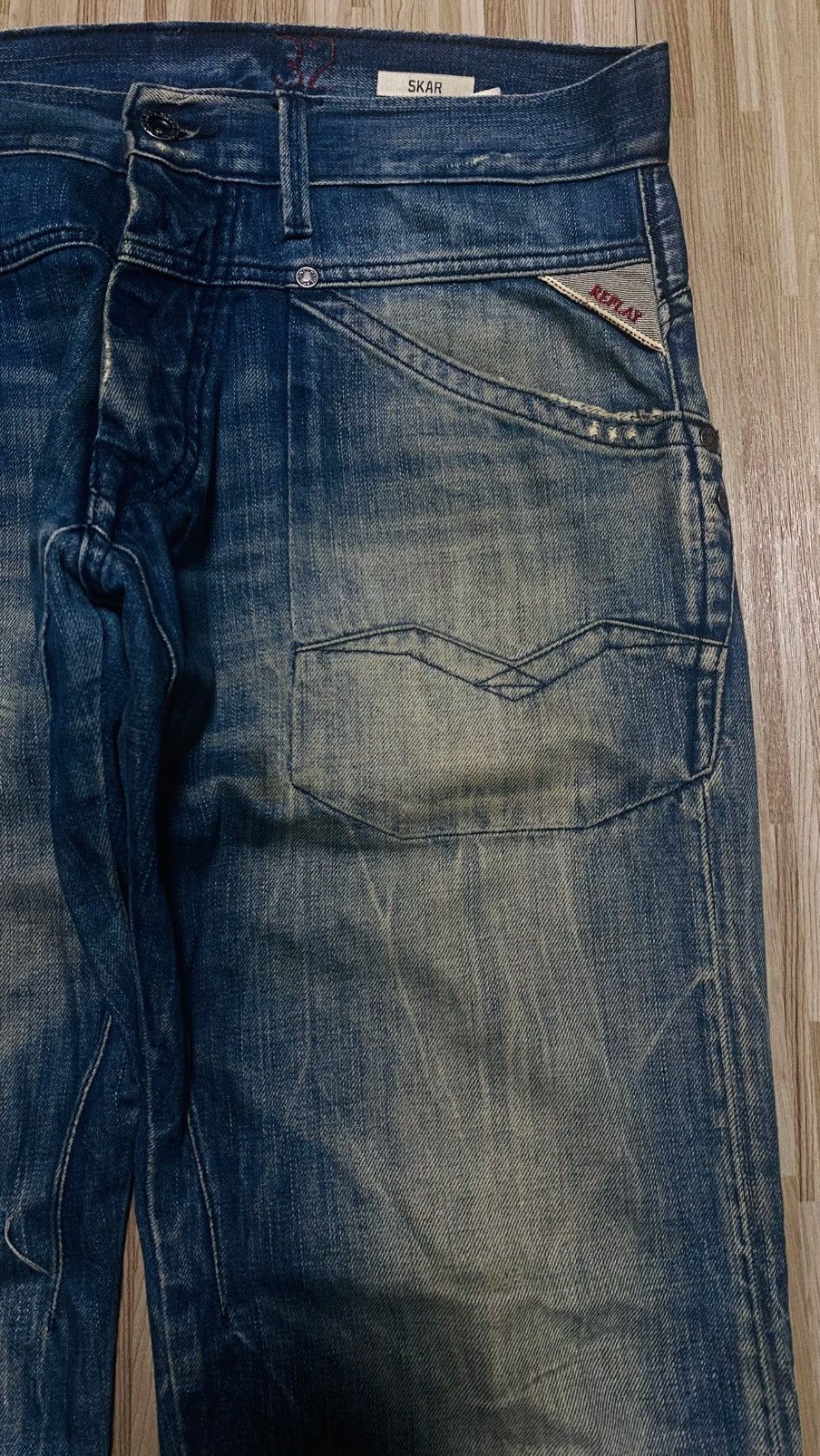 Vintage 💥VINTAGE JEANS💥REPLAY FLARE MADE IN TUNISIA💥 Size US 34 / EU 50 - 5 Thumbnail