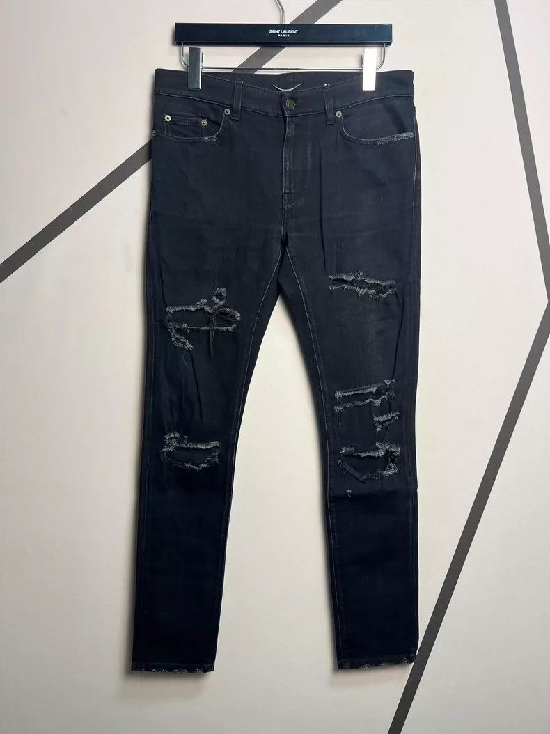 Saint Laurent Paris Saint Laurent Paris17 Spring/Summer Black Sabotage Jeans 2 Size US 32 / EU 48 - 1 Thumbnail