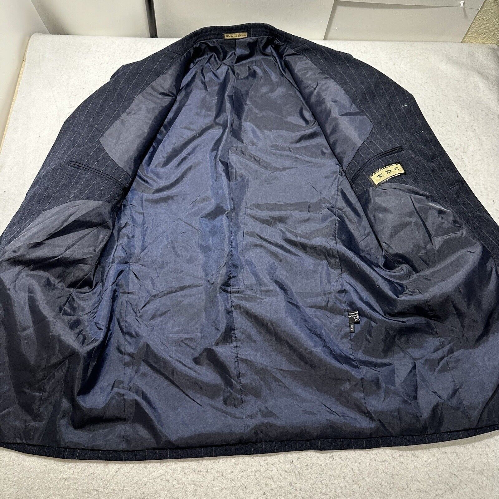 Other T.D.C NY Collection 44XL Square Button Suit Jacket Blue Size 44L - 6 Thumbnail