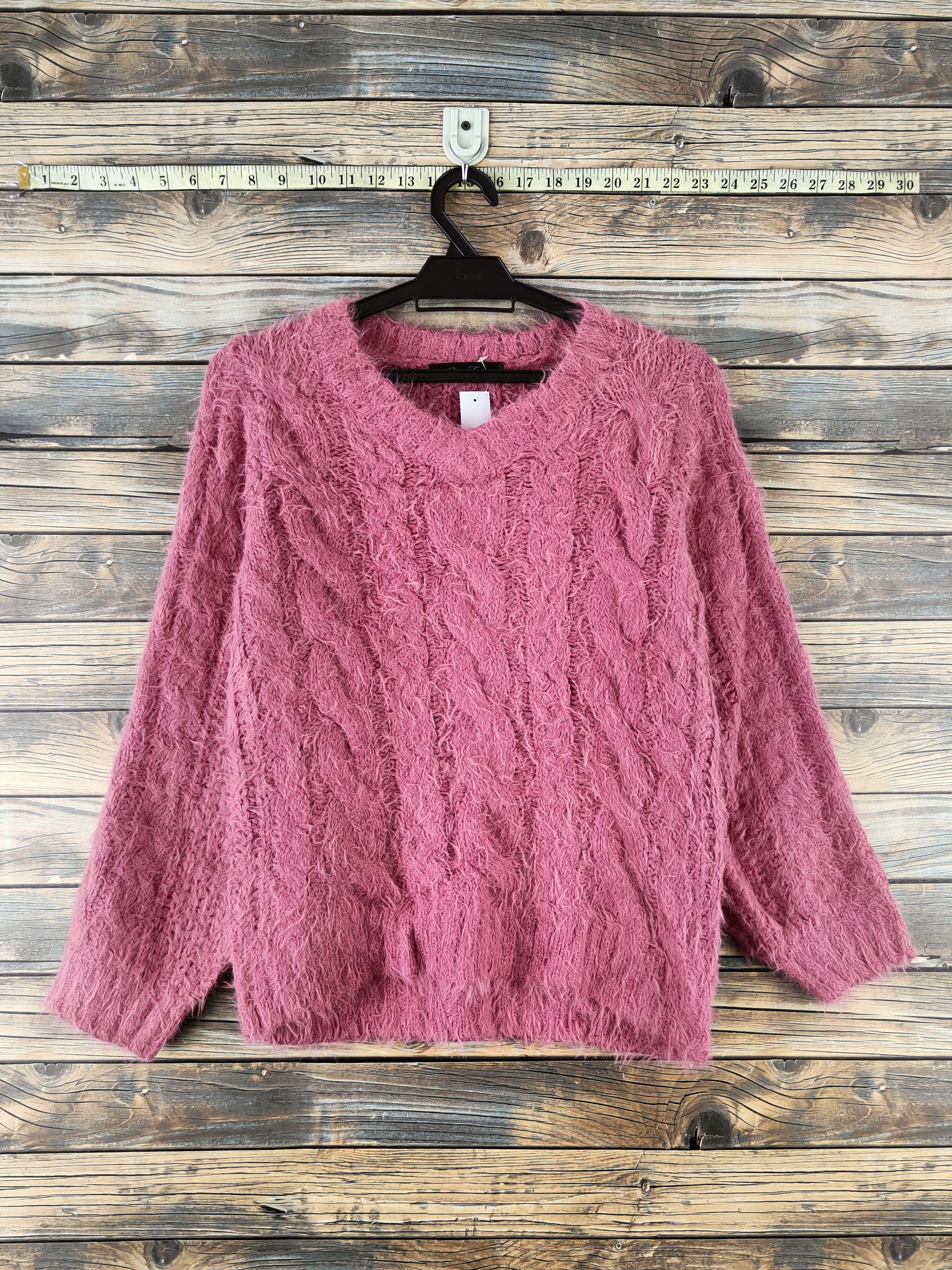 Japanese Brand DL Rose Farm Pink Fur Mohair Knitwear #46-921 Size M / US 6-8 / IT 42-44 - 1 Thumbnail
