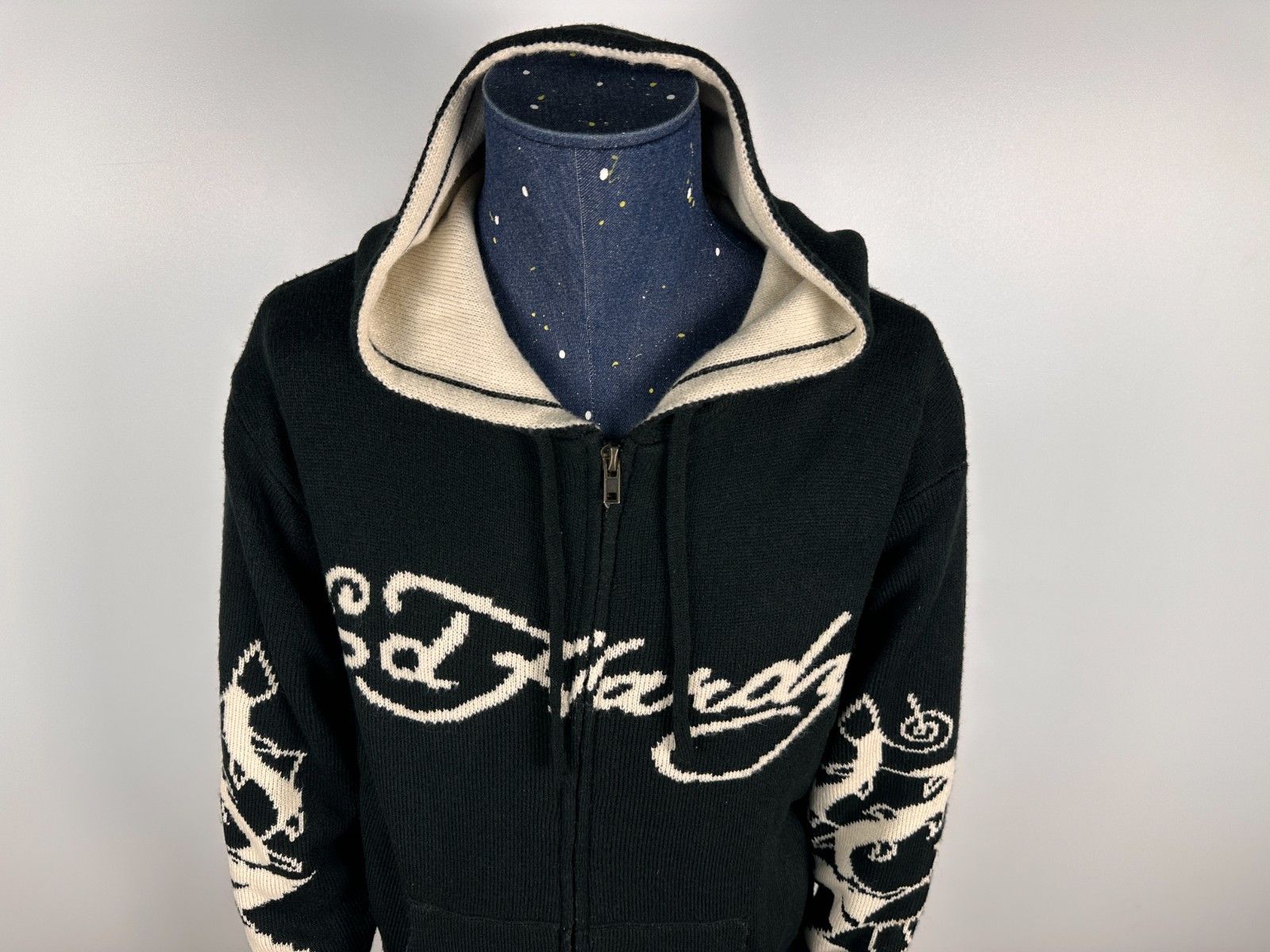 Ed Hardy Ed Hardy Knitted Love Kills Zip Through Hoodie Mens Size M Size US M / EU 48-50 / 2 - 2 Thumbnail