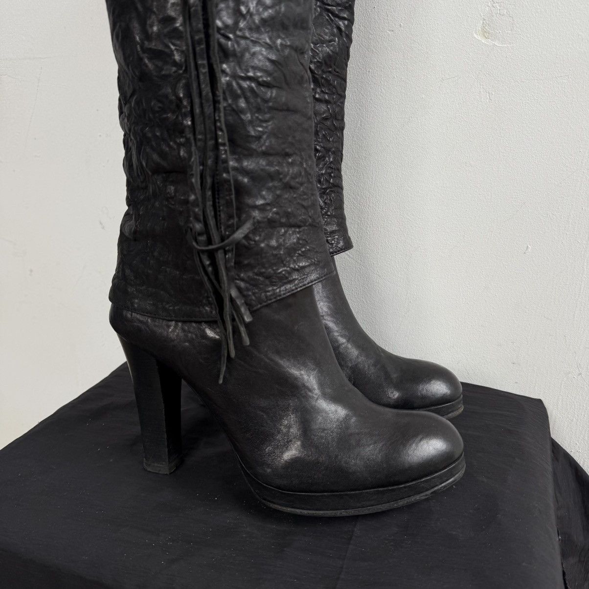 Thomas Wylde Thomas Whylde Black Leather Knee High Ankle Boots Size US 9 / IT 39 - 3 Thumbnail