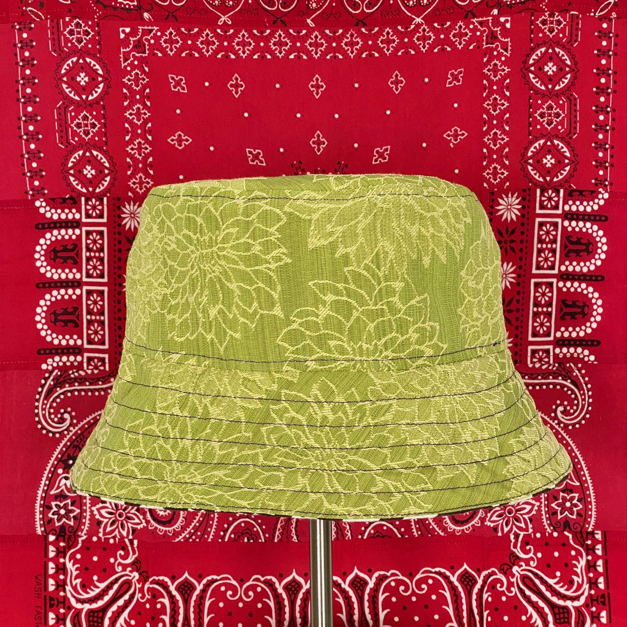 Poche Studio POCHE STUDIO HANDMADE REVERSIBLE BUCKET HAT Size ONE SIZE - 4 Thumbnail