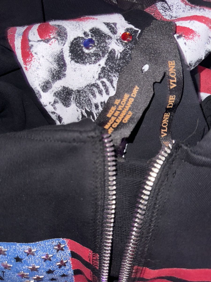 Vlone Vlone Flag Zip Up Hoodie Size US XL / EU 56 / 4 - 9 Thumbnail