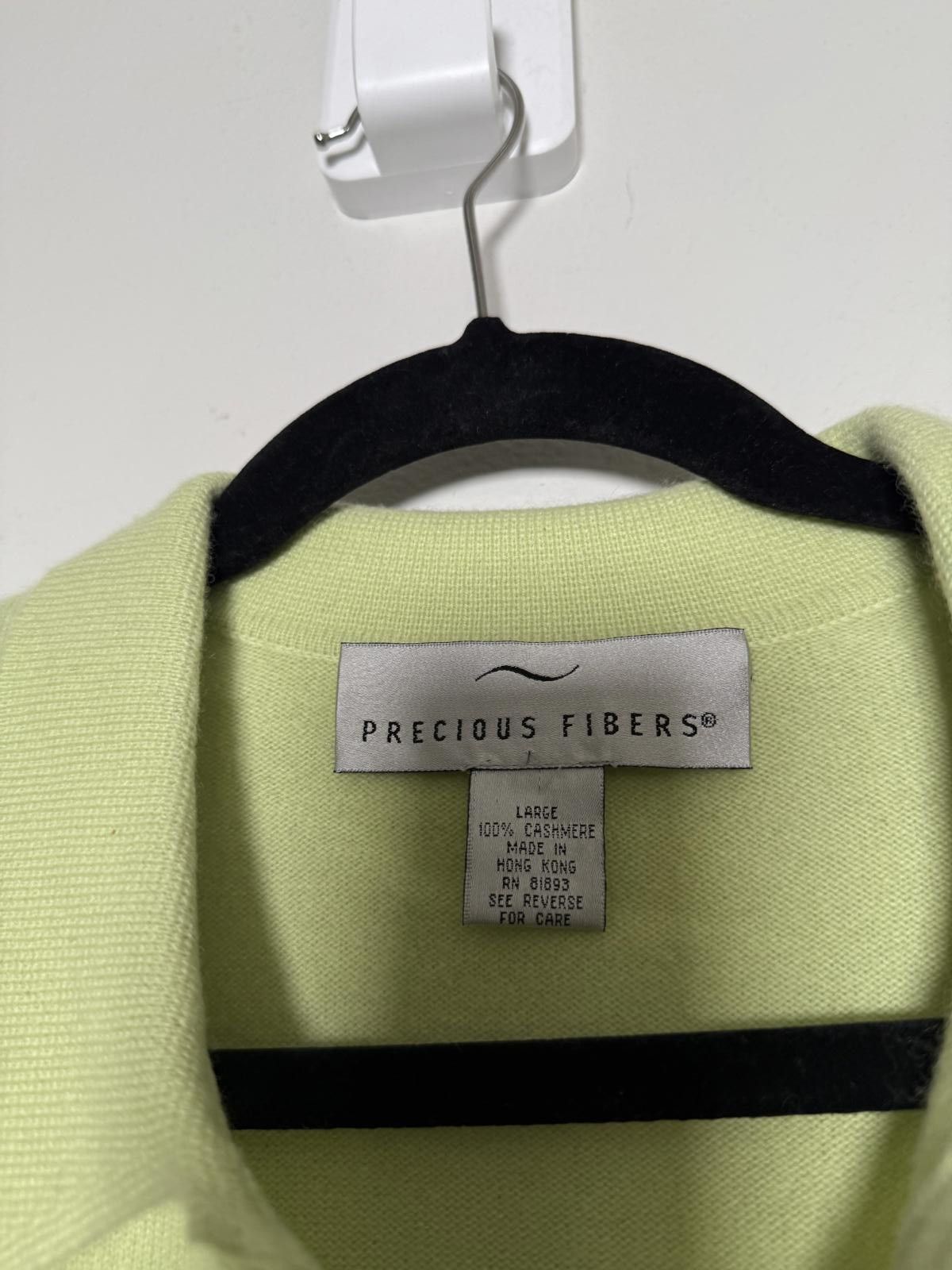 Other Green Cashmere Knitted Button up Women Sweater Size L / US 10 / IT 46 - 4 Thumbnail