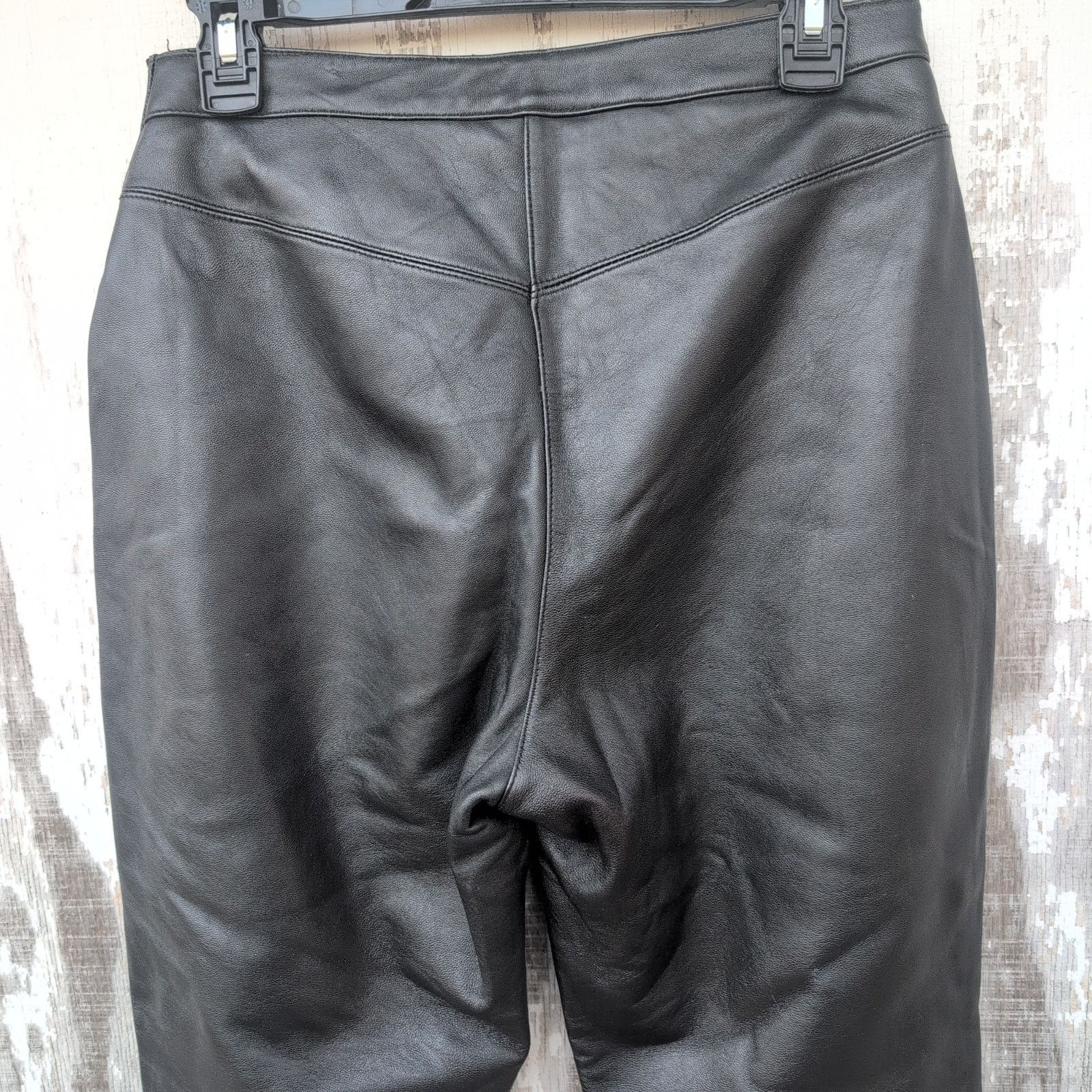Worthington Vtg Worthington HighWaist WideLeg 100% LeatherPants Women's8 Size 30" / US 8 / IT 44 - 5 Thumbnail