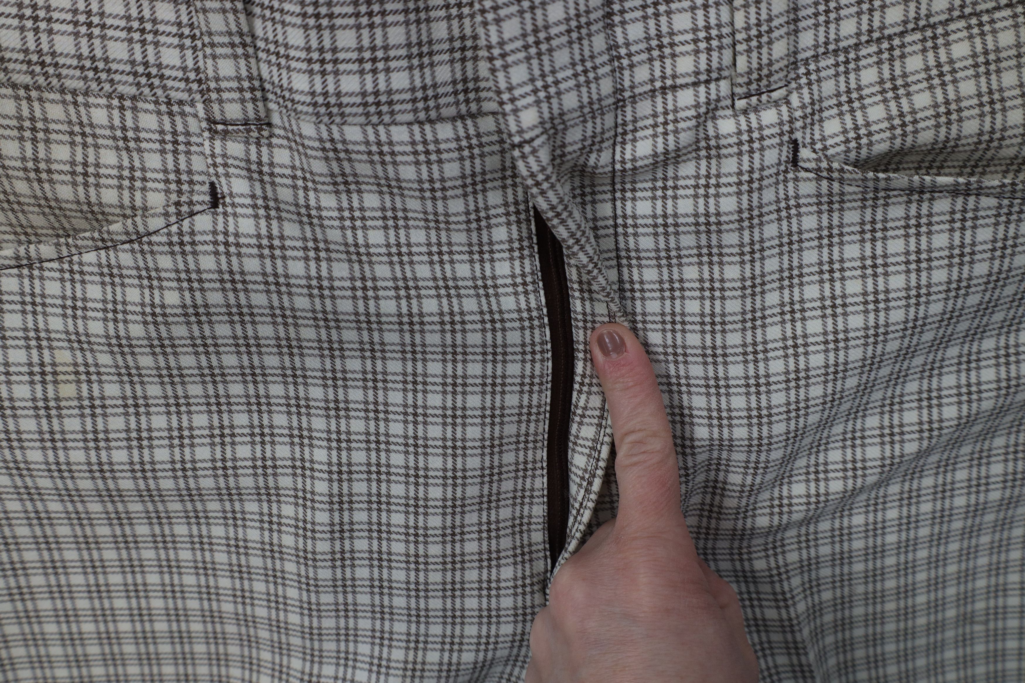 Vintage Vintage 70s Streetwear Flared Wide Leg Chino Pants Plaid USA Size US 36 / EU 52 - 8 Thumbnail