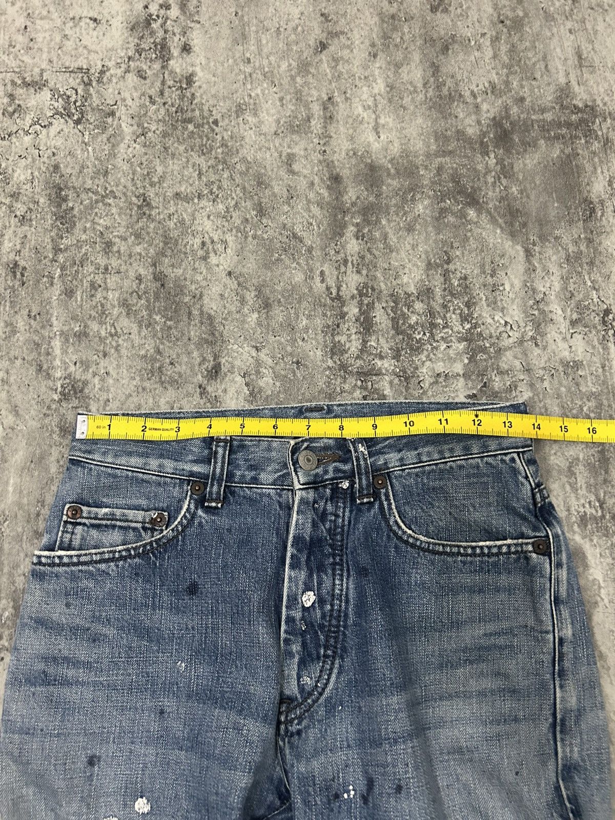 Alberto × Japanese Brand × Jean Vintage Alberto Paris Paint Selvedge Distressed jeans Size US 27 - 15 Thumbnail