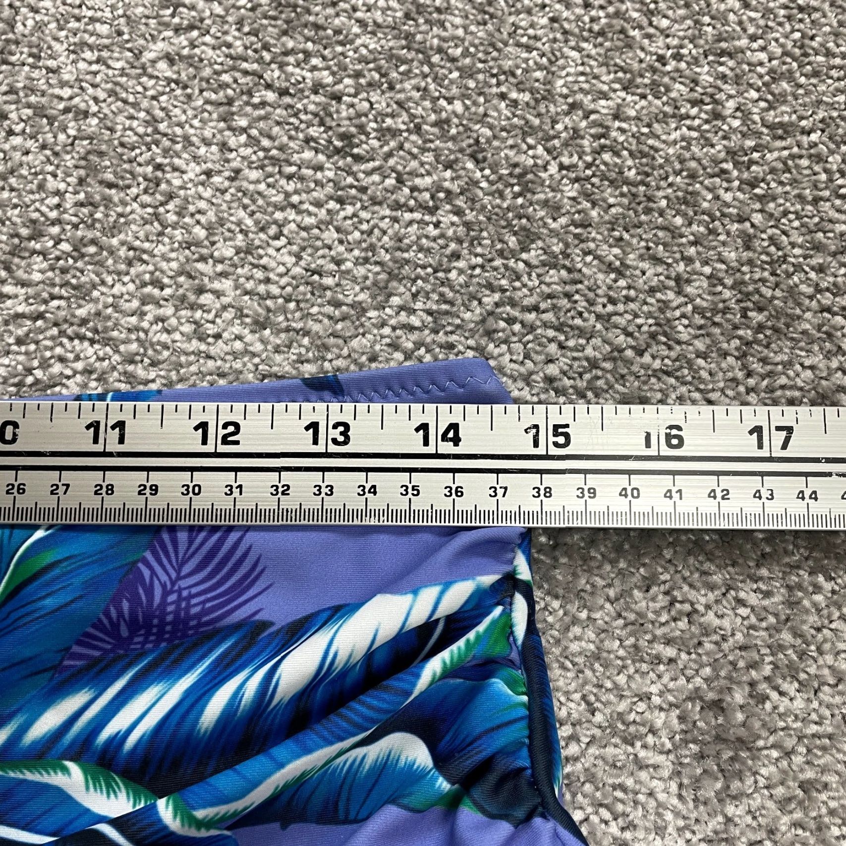 Shein Shein Bikini Bottom Womens Medium Blue Floral High Rise Stretch Tropical Beach Size 32" / US 10 / IT 46 - 6 Thumbnail