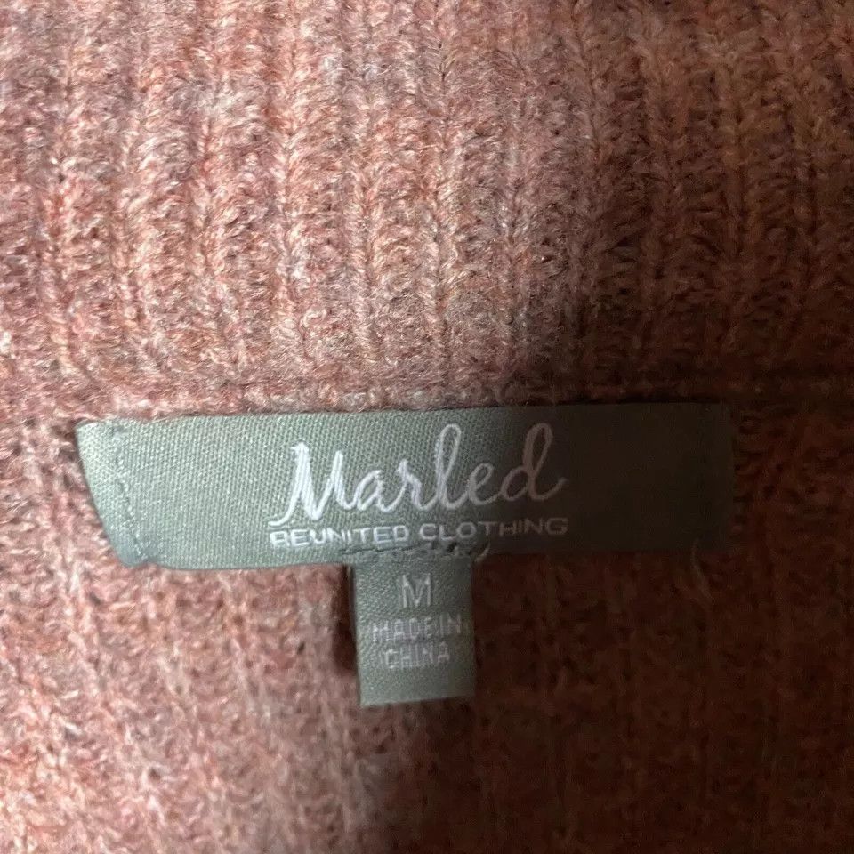 Other Marled Sweater Women's Medium Knit Henley Acrylic Blend M Size M / US 6-8 / IT 42-44 - 3 Thumbnail