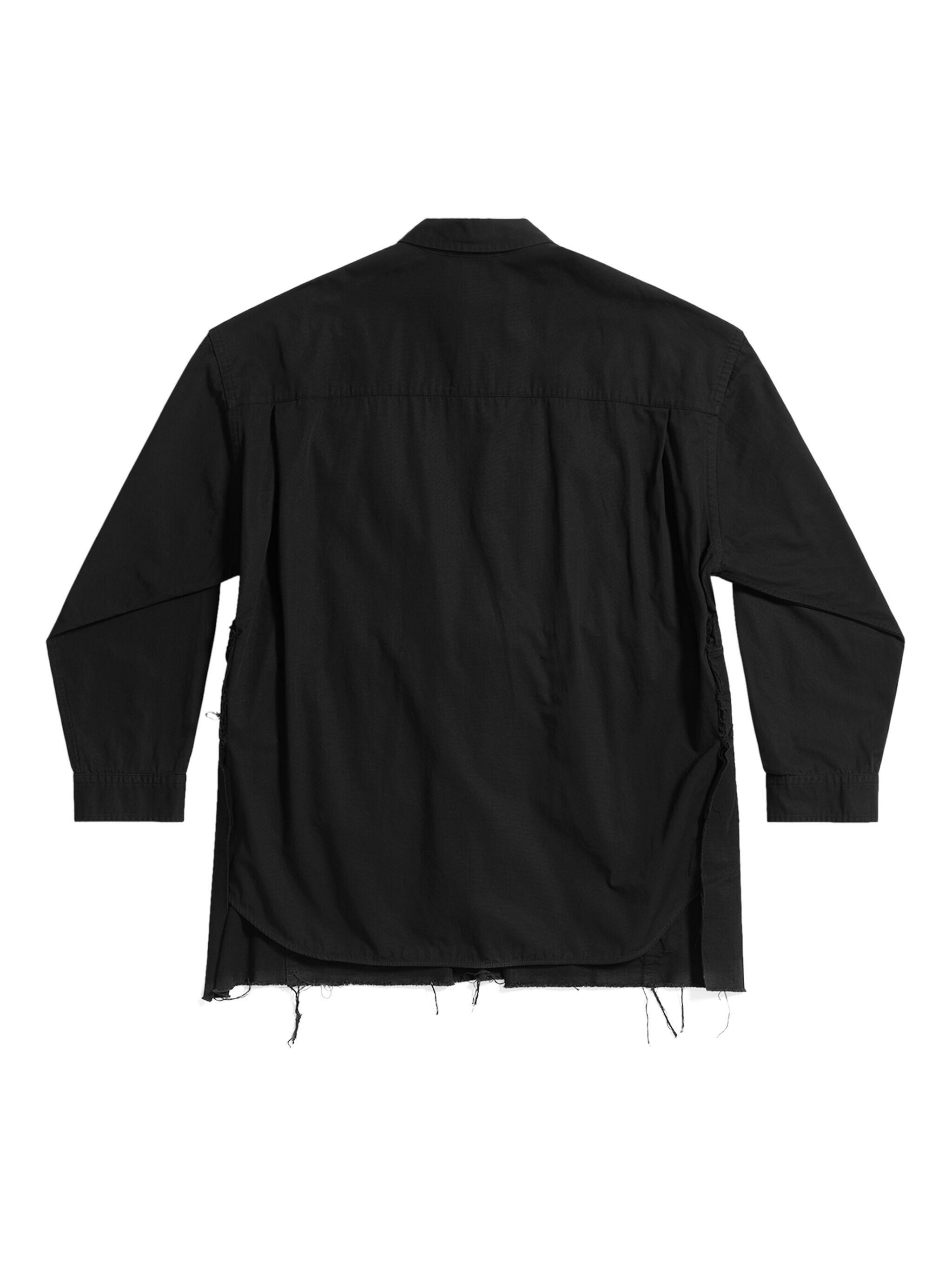 Balenciaga o1mt1gz0724 Patched Cargo Shirt in Black Size XL / US 12-14 / IT 48-50 - 2 Thumbnail