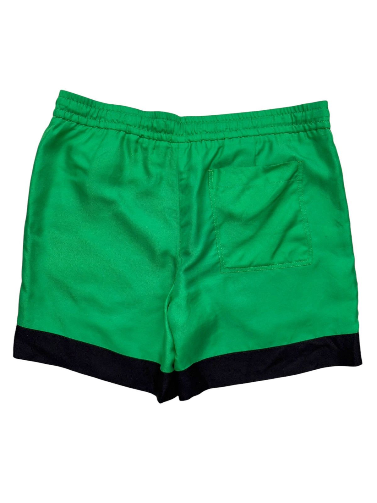 Gucci Green Silk Shorts Size US 32 / EU 48 - 2 Thumbnail