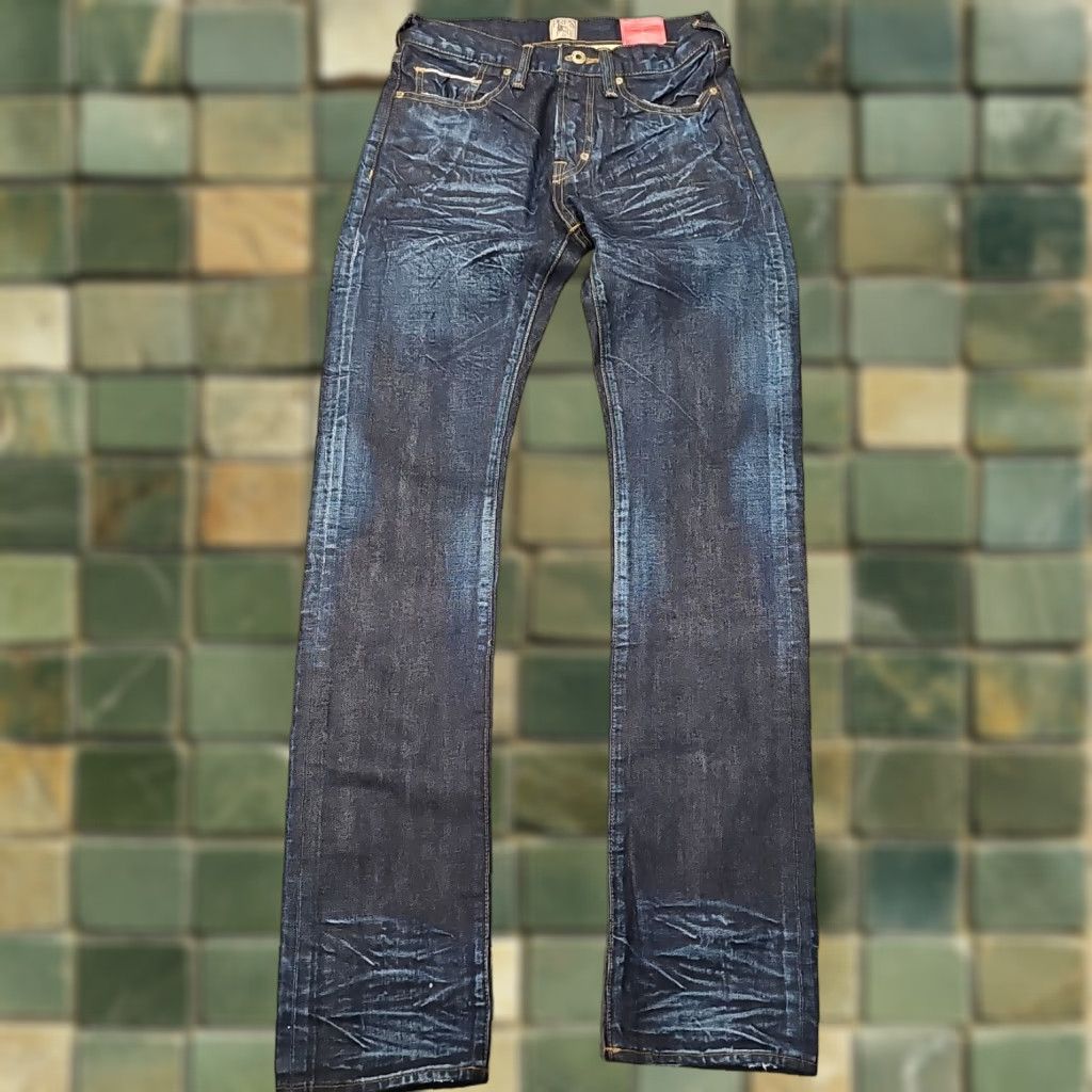 Prps Prps Jeans Denim Demon 28 Straight Fit Selvedge Blue Mens Jeans 27x34 Buttons Whiskers Size US 28 / EU 44 - 1 Thumbnail