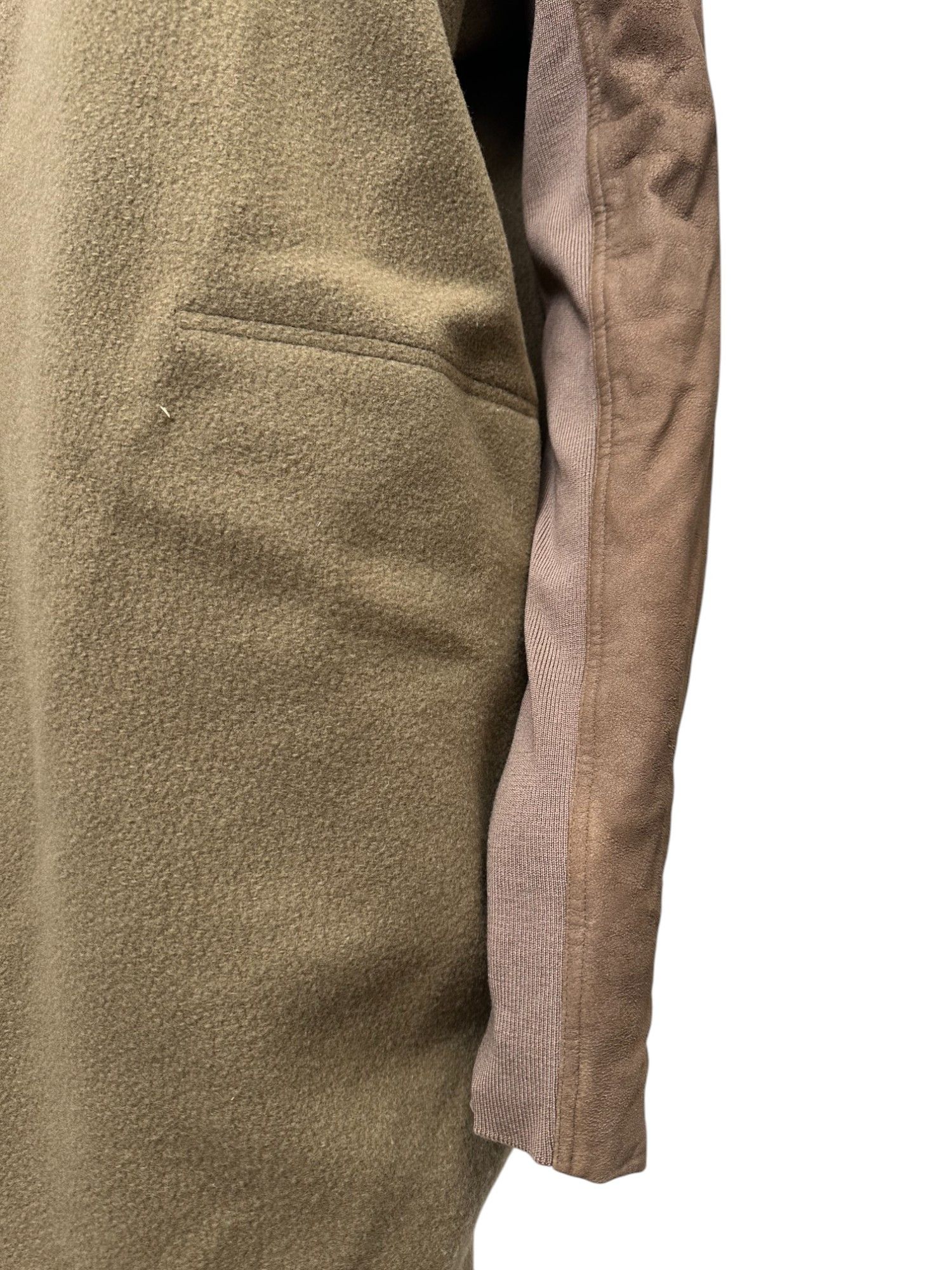 Rick Owens S/S 2015 "FAUN" Brown Wool and Suede Coat Size M / US 6-8 / IT 42-44 - 6 Thumbnail