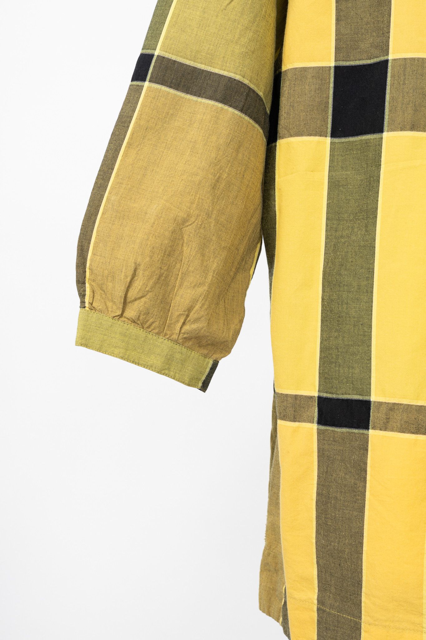 Burberry Burberry Brit Yellow Check Cotton Zip Blouse Size S / US 4 / IT 40 - 6 Thumbnail