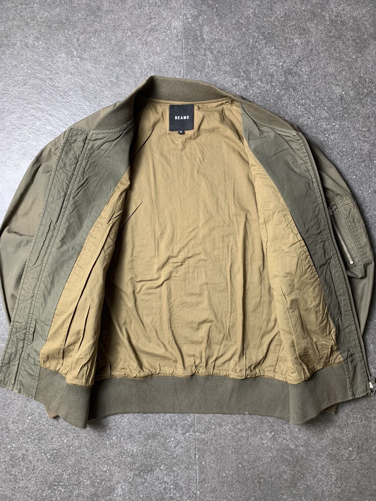 Beams Plus 2000s Beams Faded Military Bomber Jacket Size US M / EU 48-50 / 2 - 6 Thumbnail