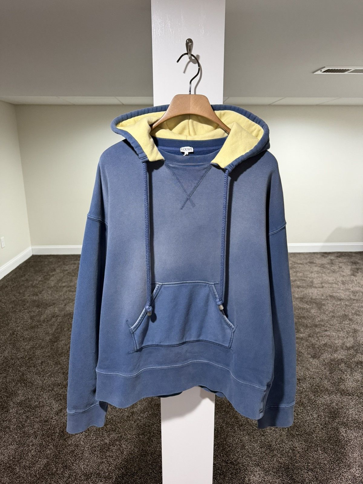 Loewe Loewe x JW Anderson Vintage Faded Blue Dyed Crewneck Hoodie Size US L / EU 52-54 / 3 - 19 Thumbnail