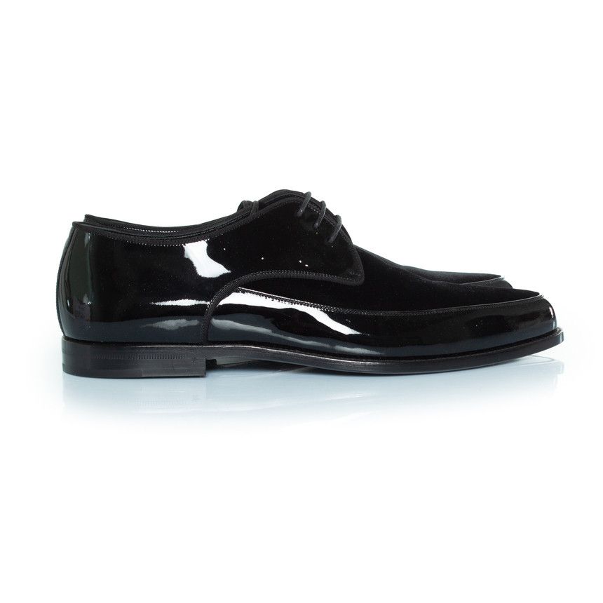 Saint Laurent Paris Saint Laurent, Patent and suede lace up derby Size US 12 / EU 45 - 5 Thumbnail