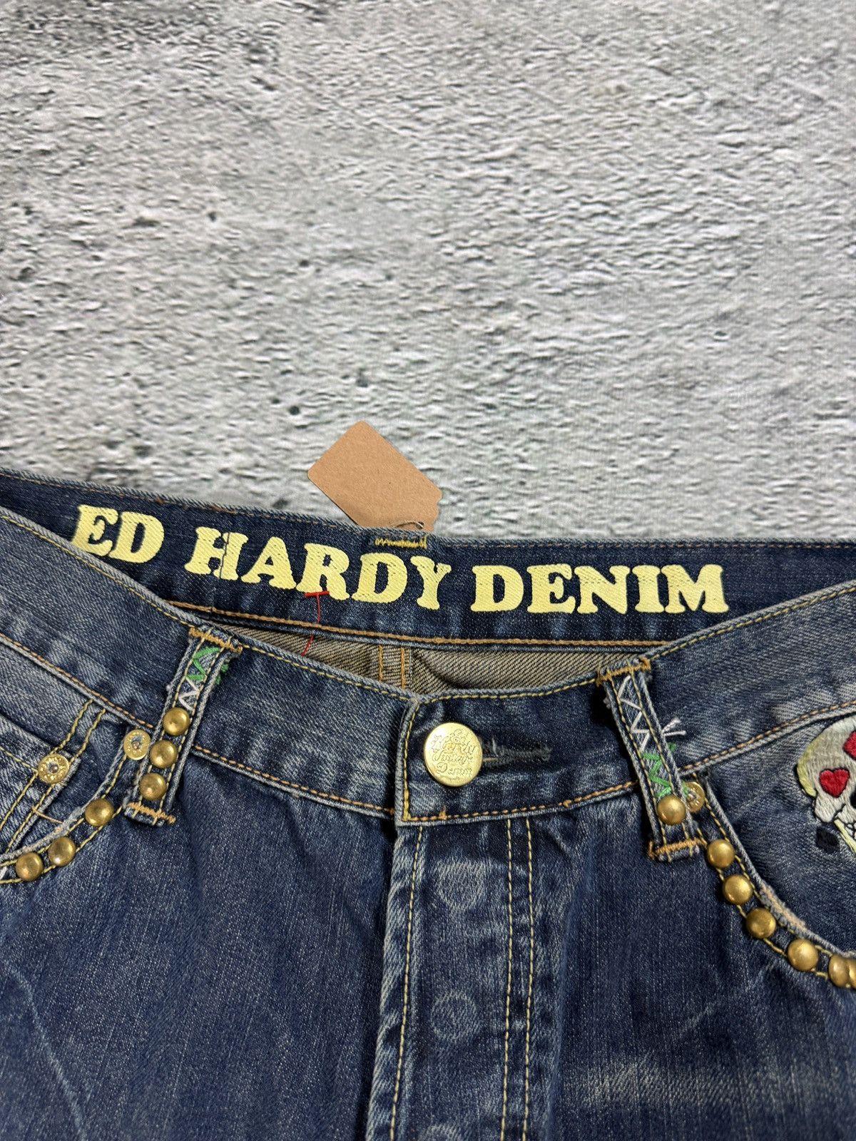 Ed Hardy Ed Hardy Christian Audigier vintage jeans big logo pants 420 Size US 34 / EU 50 - 7 Thumbnail