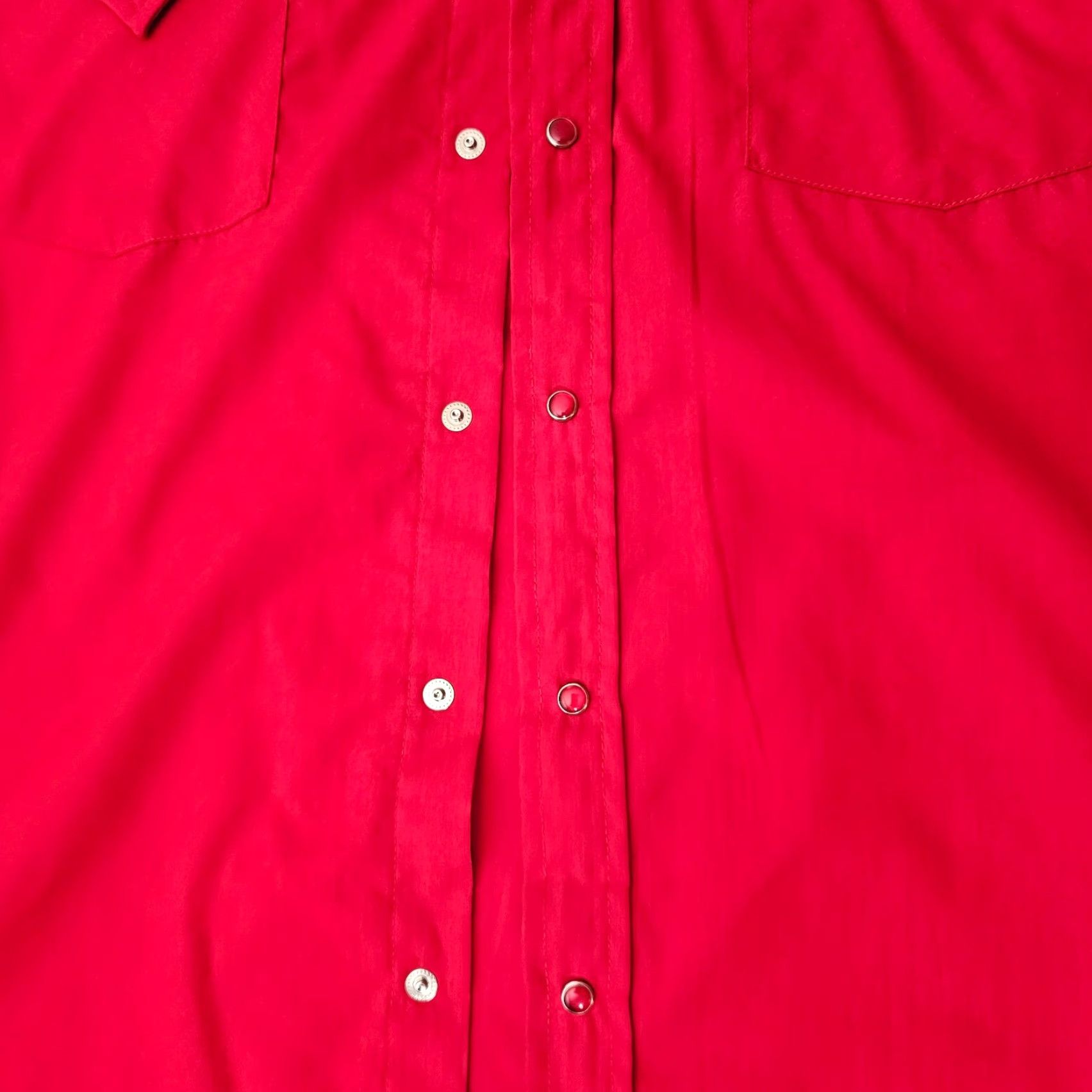 Vintage Ely Cattleman Button Up Shirt Men's 16.5 35 Red Pearl Snap Western Rodeo Size US XL / EU 56 / 4 - 5 Thumbnail