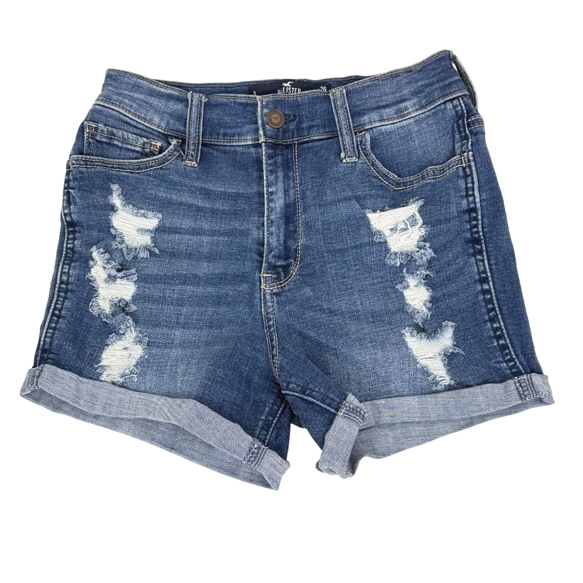 Hollister Hollister Advanced Stretch Hi-Rise 3" Denim Shorts Size 3 Size 26" / US 2 / IT 38 - 1 Thumbnail