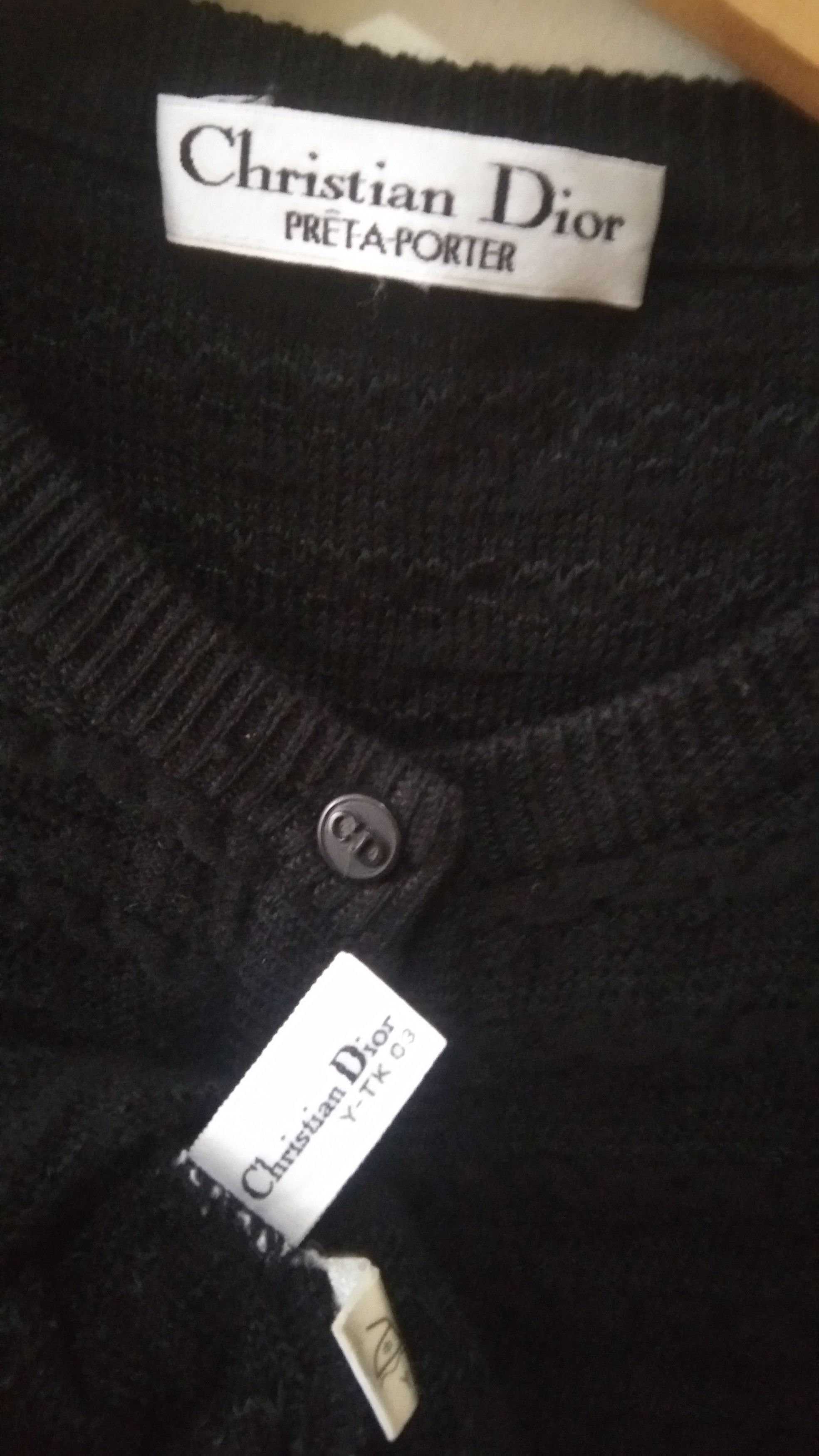 Christian Dior Monsieur × Vintage Vtg Christian dior black cardigan Size M / US 6-8 / IT 42-44 - 7 Thumbnail
