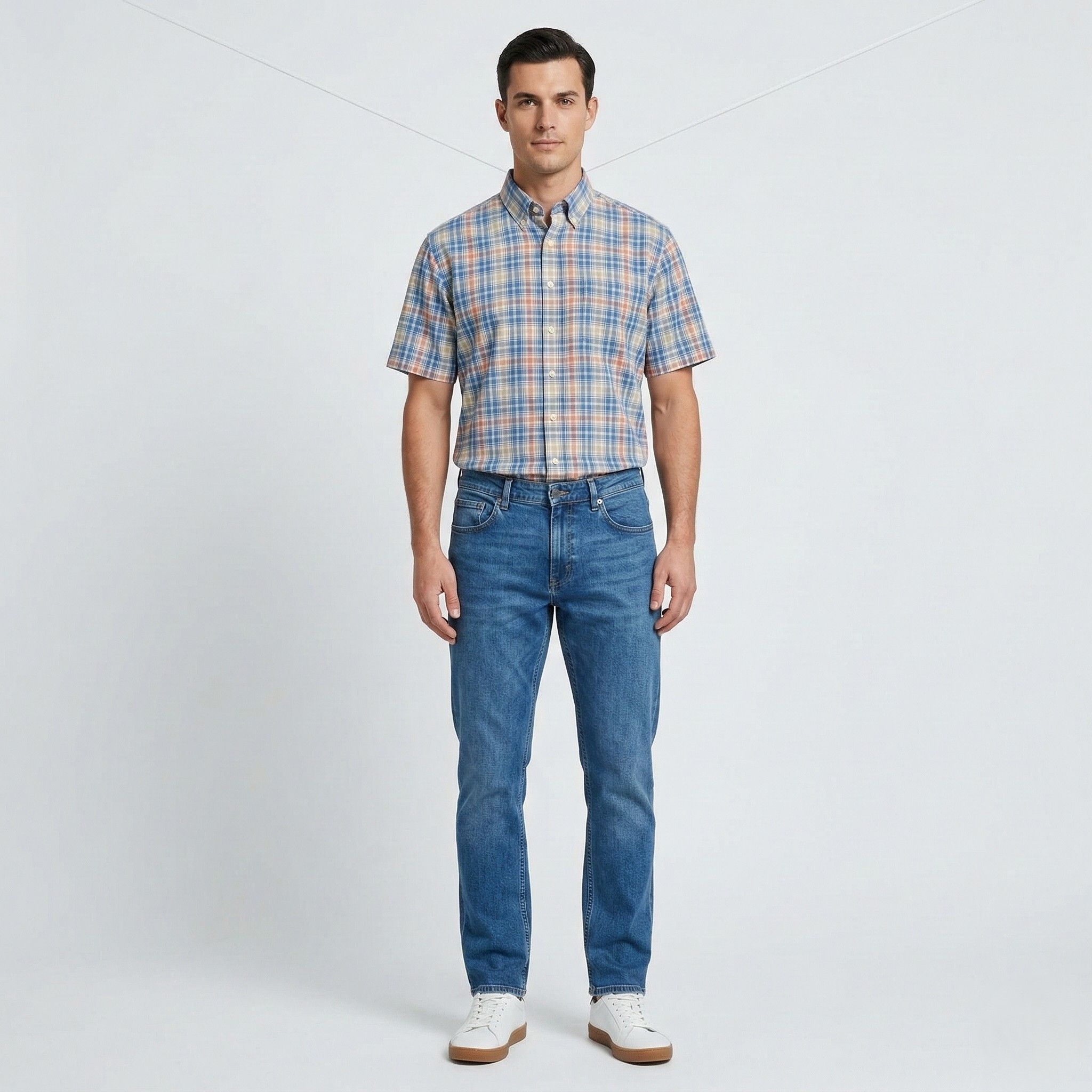 Gant Gant Men L Casual Shirt Blue Check Key West 8111 Size US L / EU 52-54 / 3 - 1 Thumbnail